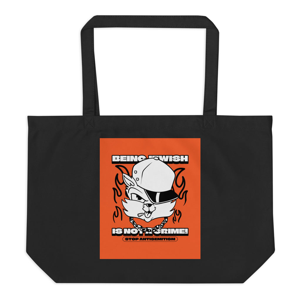 Streetart Graffiti Cartoon | Antisemitism | Large Organic Tote Bag