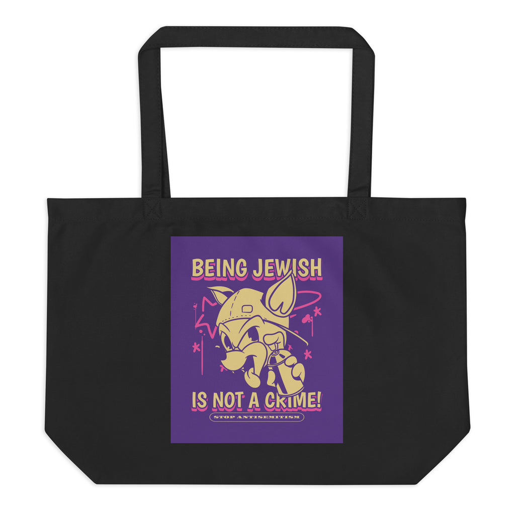 Streetart Graffiti Cartoon | Antisemitism | Large Organic Tote Bag