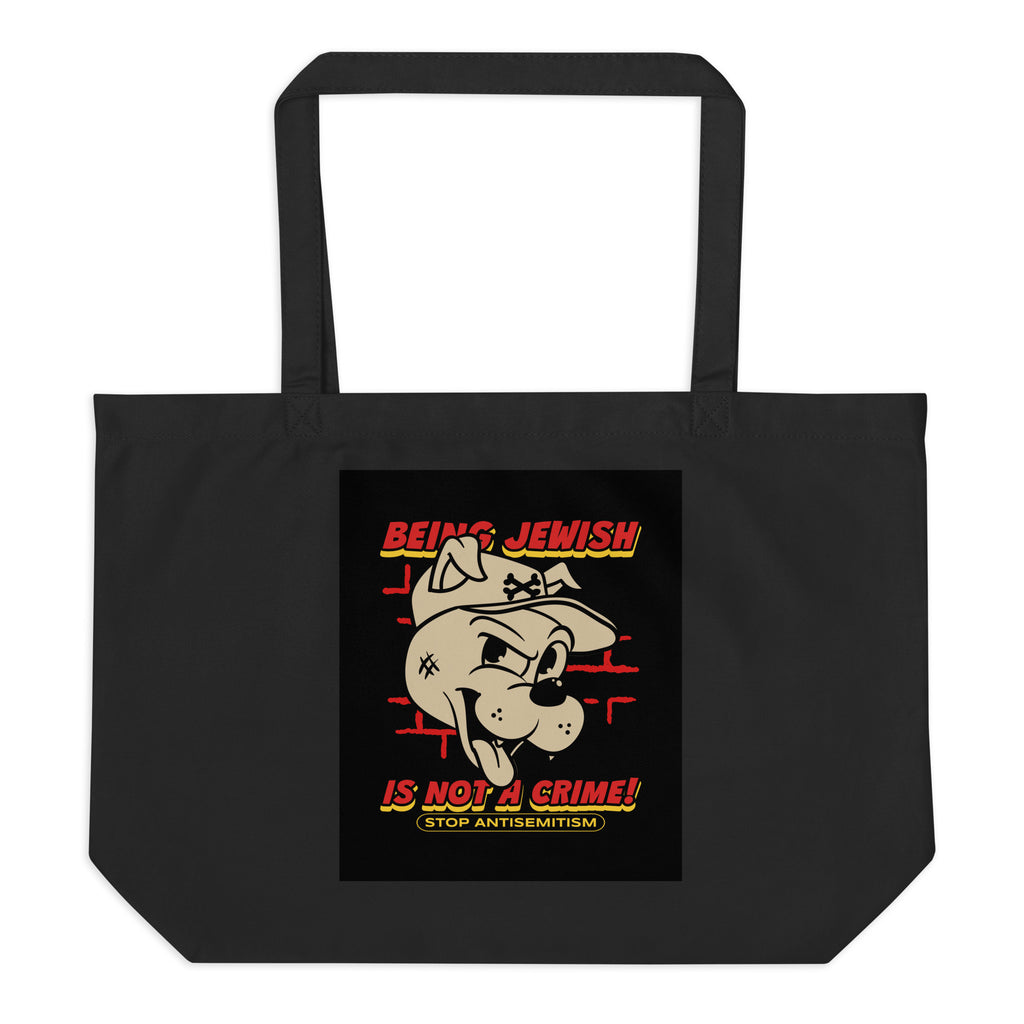 Streetart Graffiti Cartoon | Antisemitism | Large Organic Tote Bag