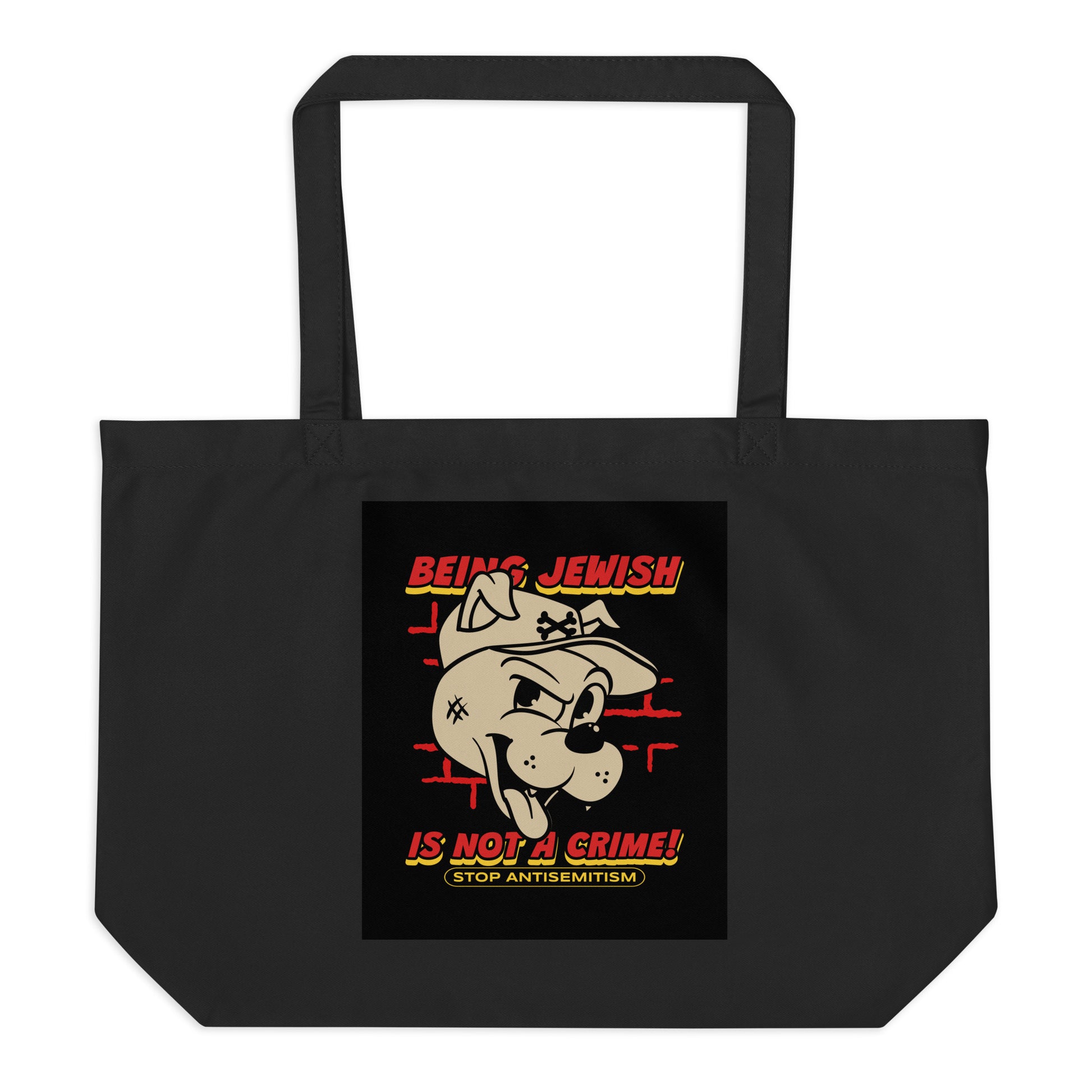 Streetart Graffiti Cartoon | Antisemitism | Large Organic Tote Bag