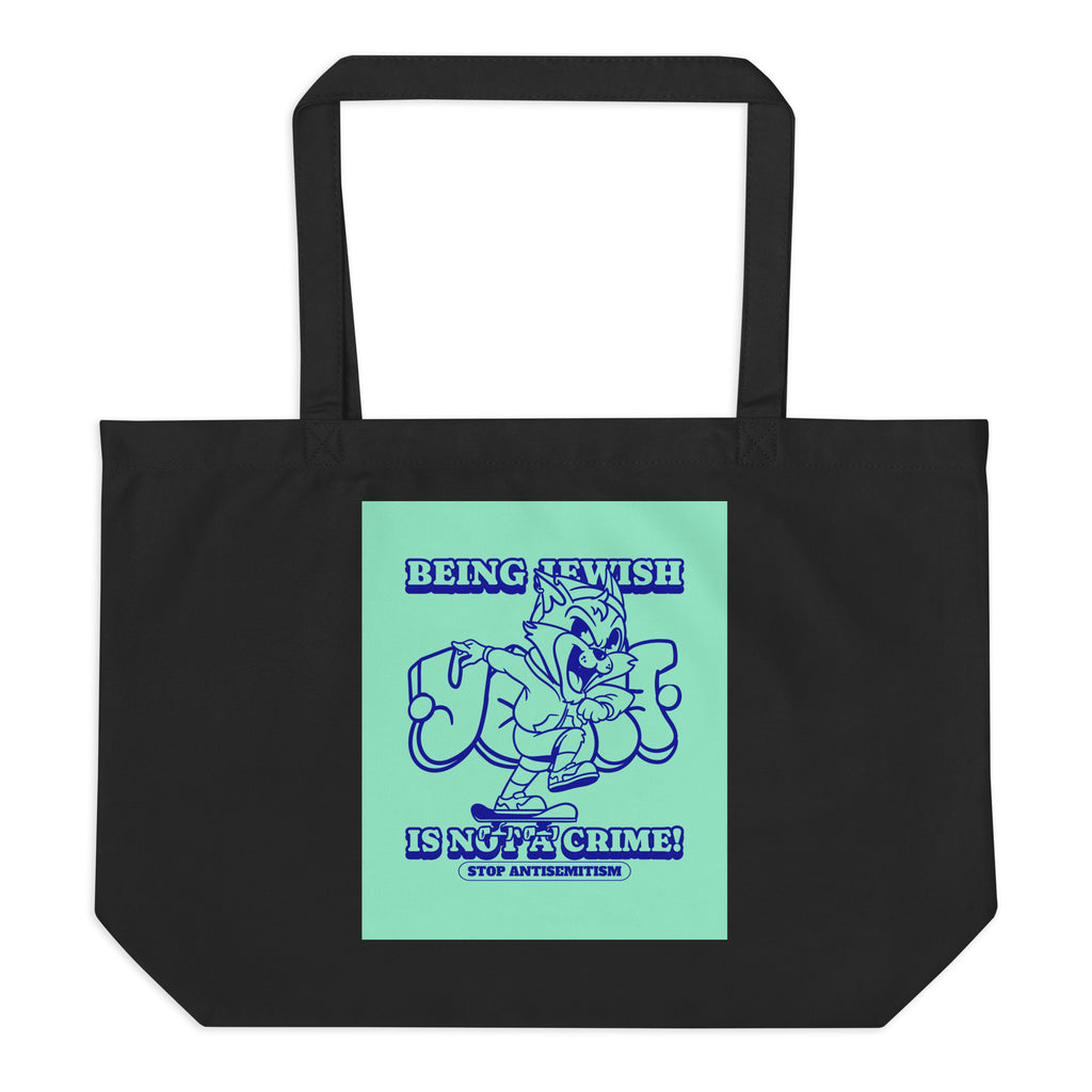 Streetart Graffiti Cartoon | Antisemitism | Large Organic Tote Bag