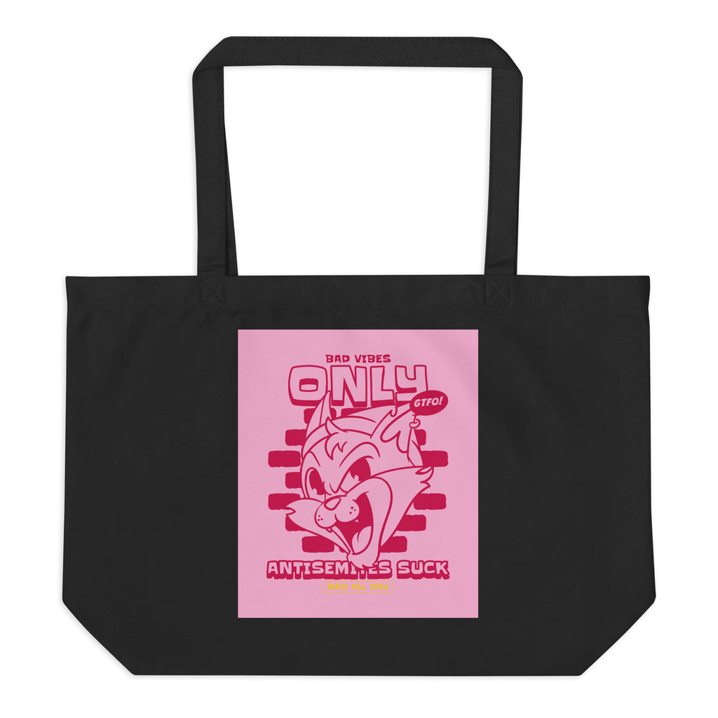 Streetart Graffiti Cartoon | Antisemitism | Large Organic Tote Bag