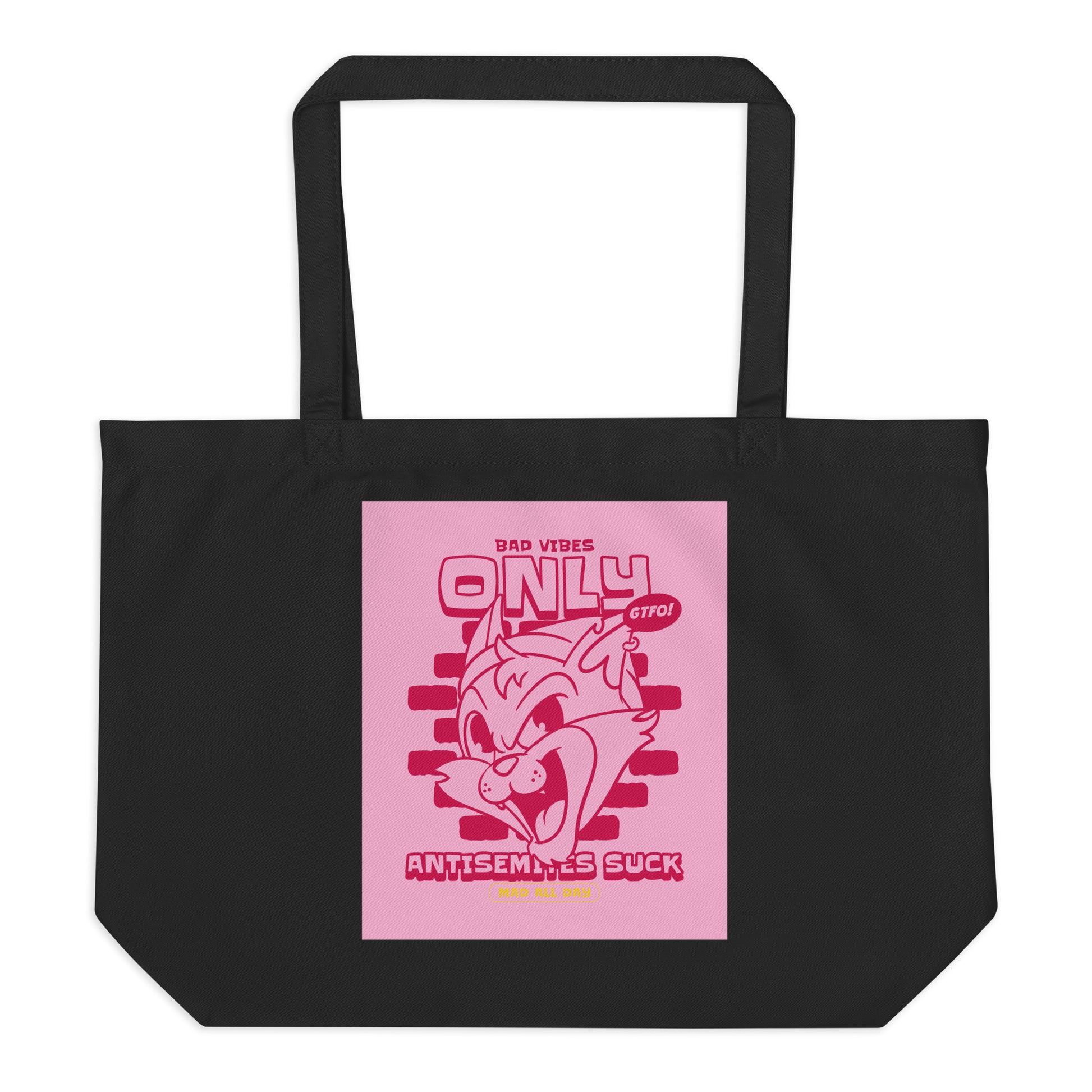 Streetart Graffiti Cartoon | Antisemitism | Large Organic Tote Bag