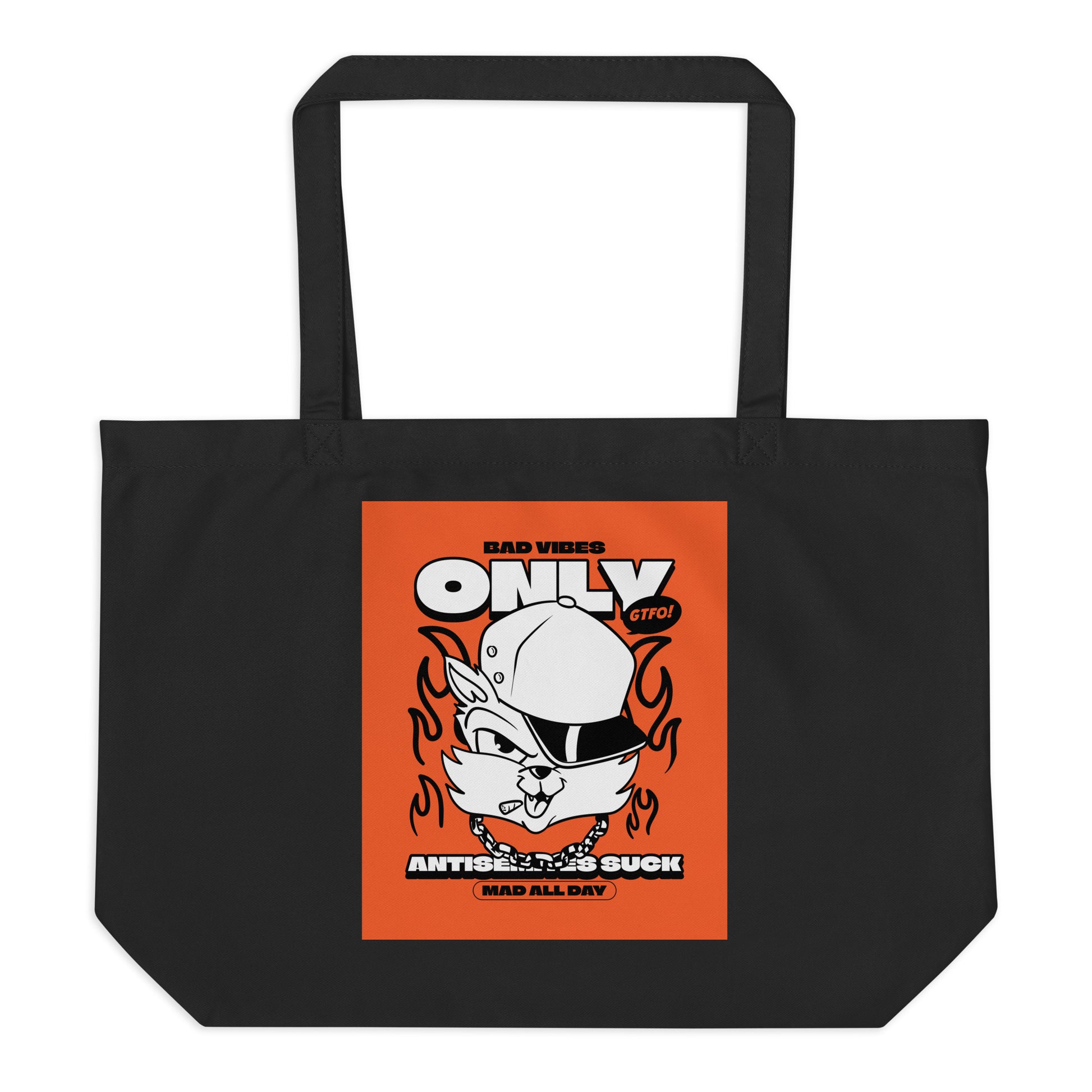 Streetart Graffiti Cartoon | Antisemitism | Large Organic Tote Bag