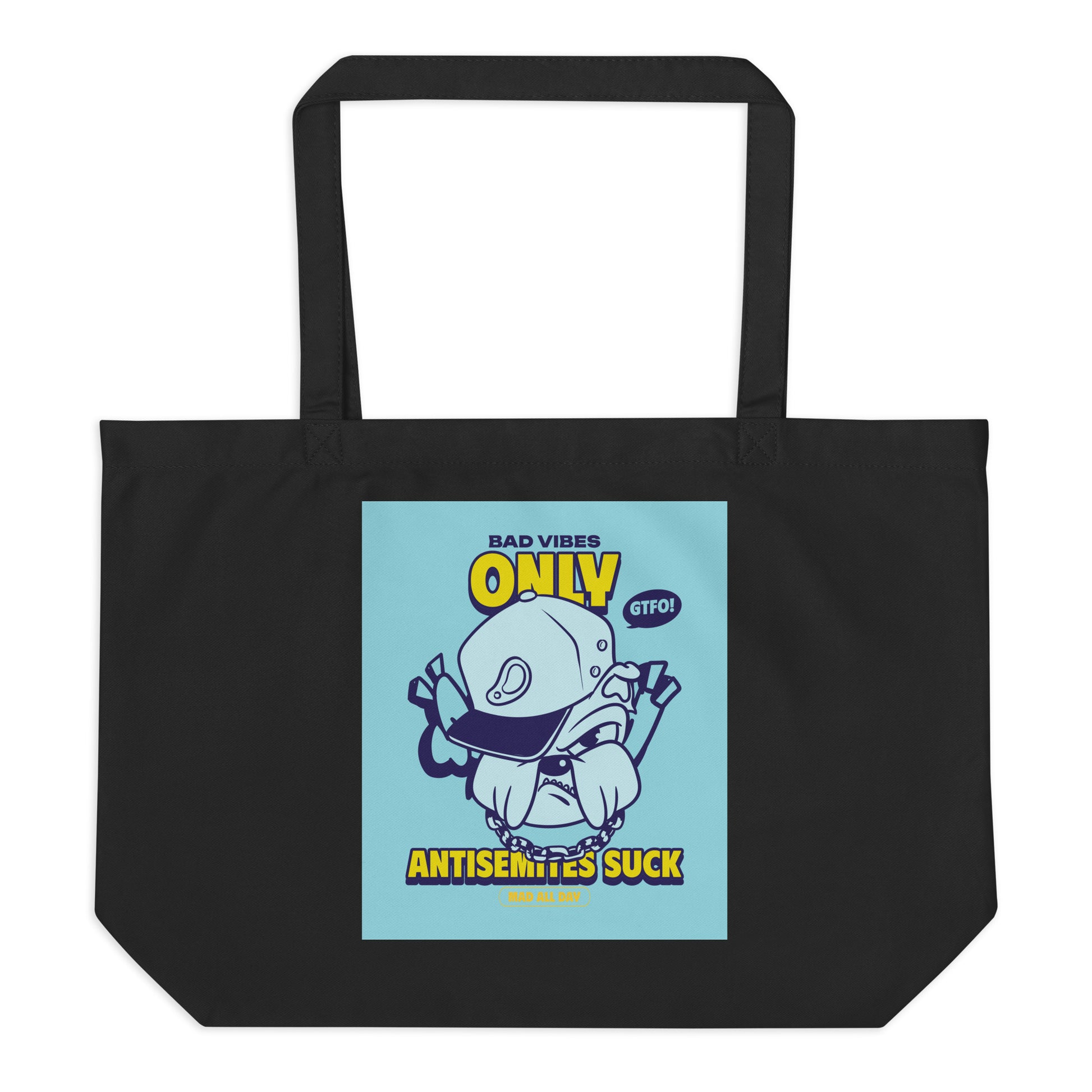 Streetart Graffiti Cartoon | Antisemitism | Large Organic Tote Bag