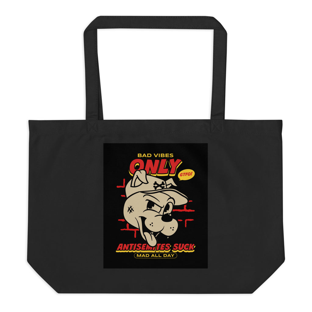 Streetart Graffiti Cartoon | Antisemitism | Large Organic Tote Bag
