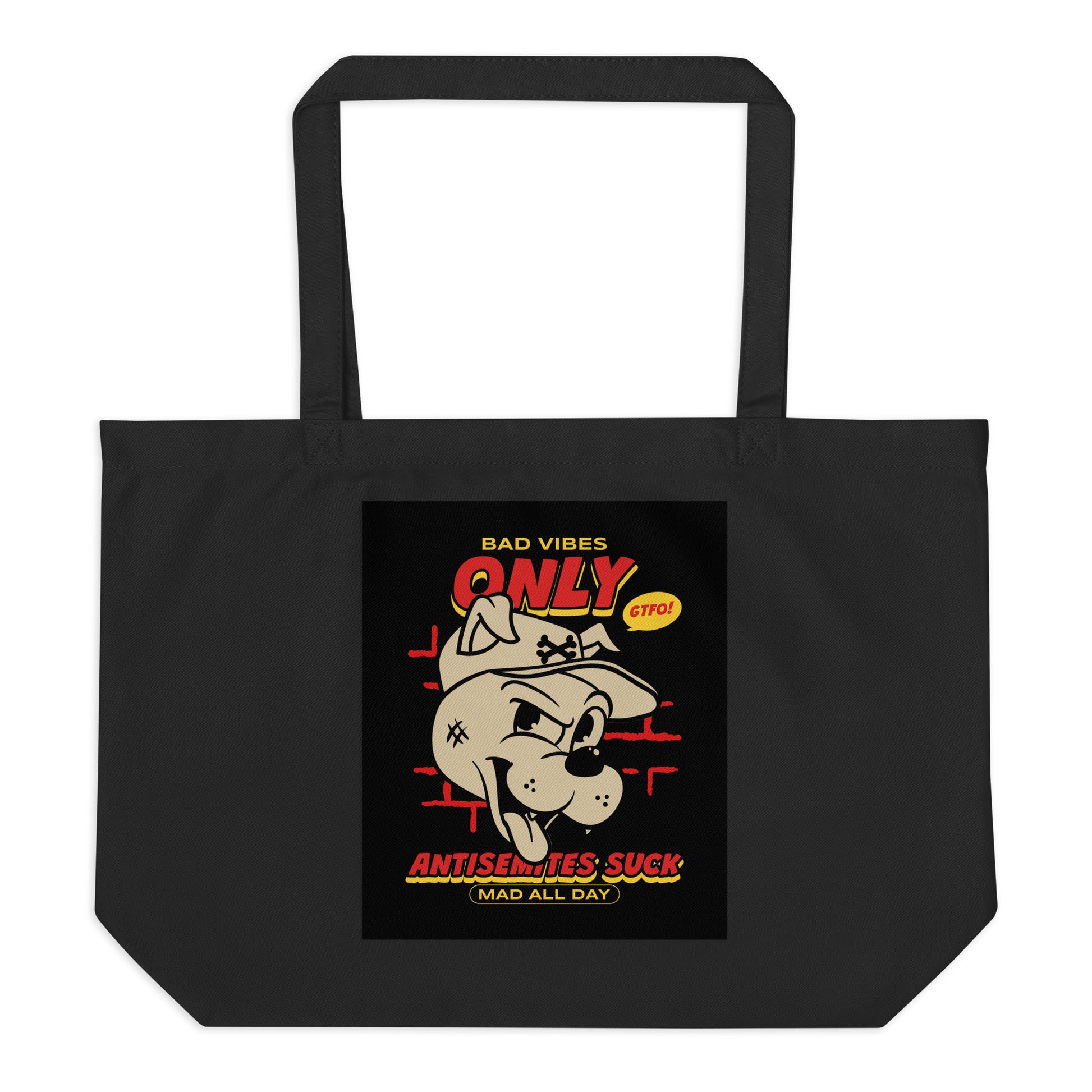 Streetart Graffiti Cartoon | Antisemitism | Large Organic Tote Bag