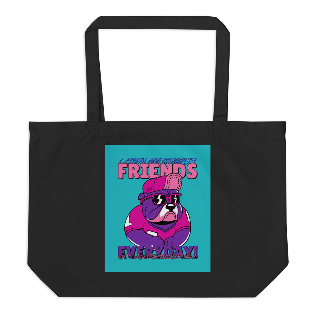 Streetart Graffiti Cartoon | Antisemitism | Large Organic Tote Bag