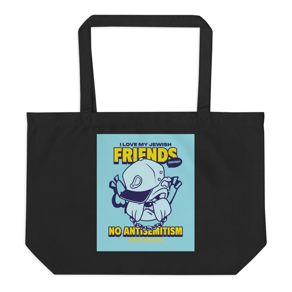 Streetart Graffiti Cartoon | Antisemitism | Large Organic Tote Bag