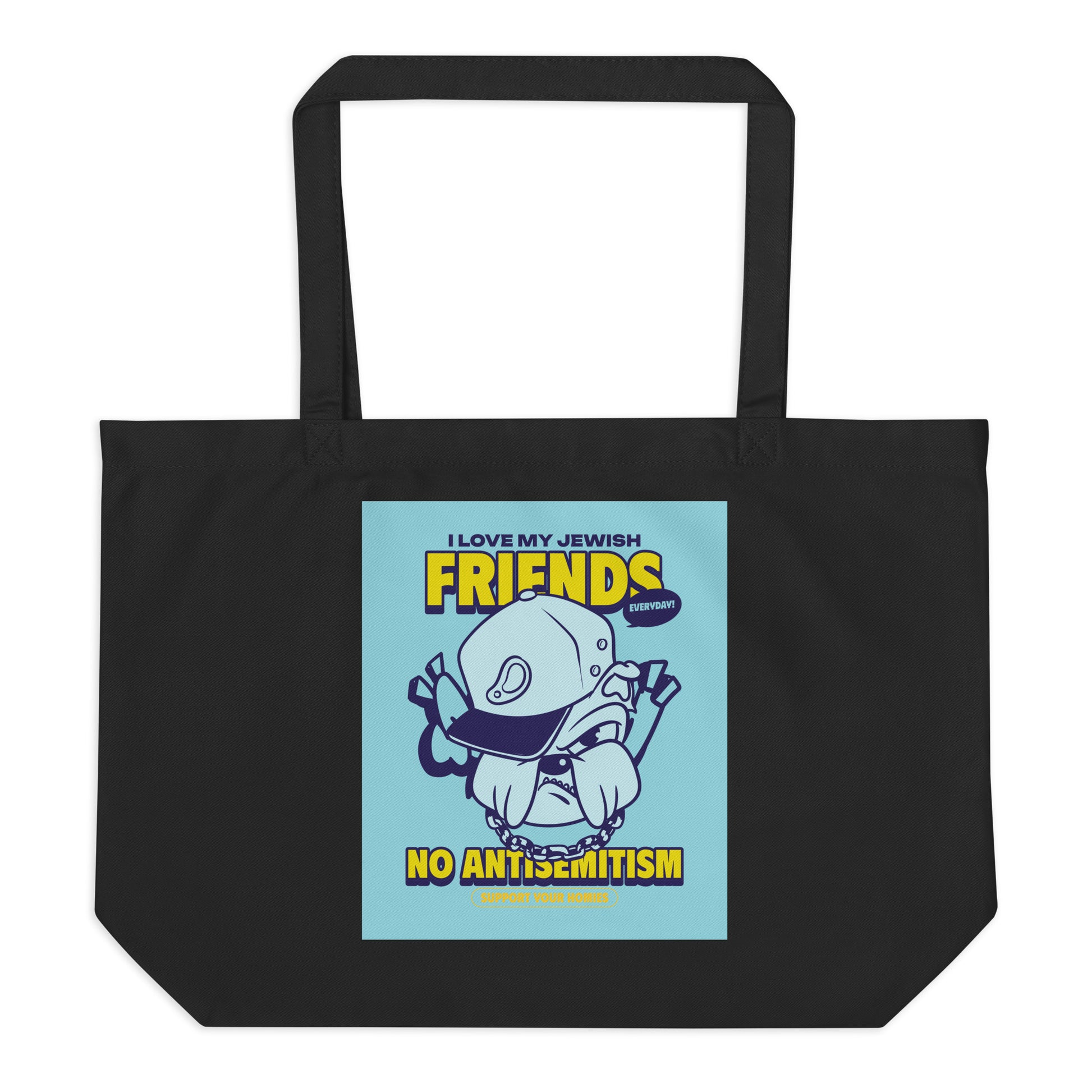 Streetart Graffiti Cartoon | Antisemitism | Large Organic Tote Bag