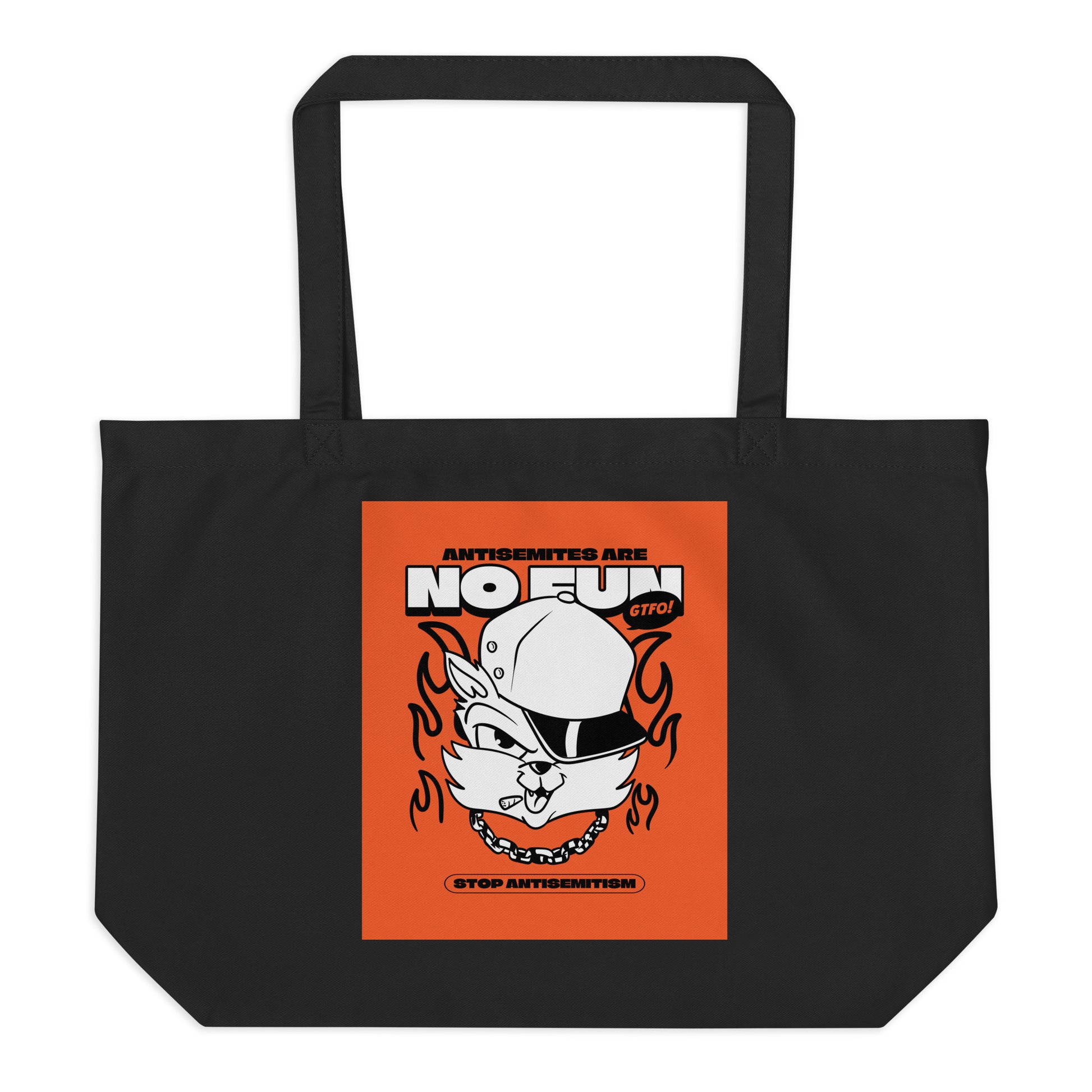 Streetart Graffiti Cartoon | Antisemitism | Large Organic Tote Bag