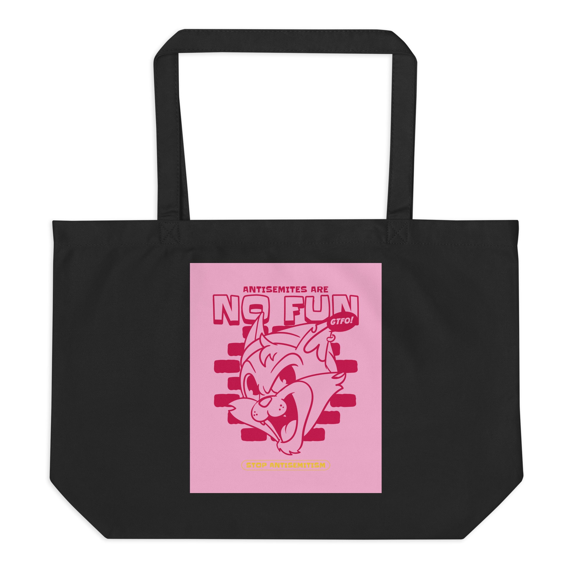 Streetart Graffiti Cartoon | Antisemitism | Large Organic Tote Bag