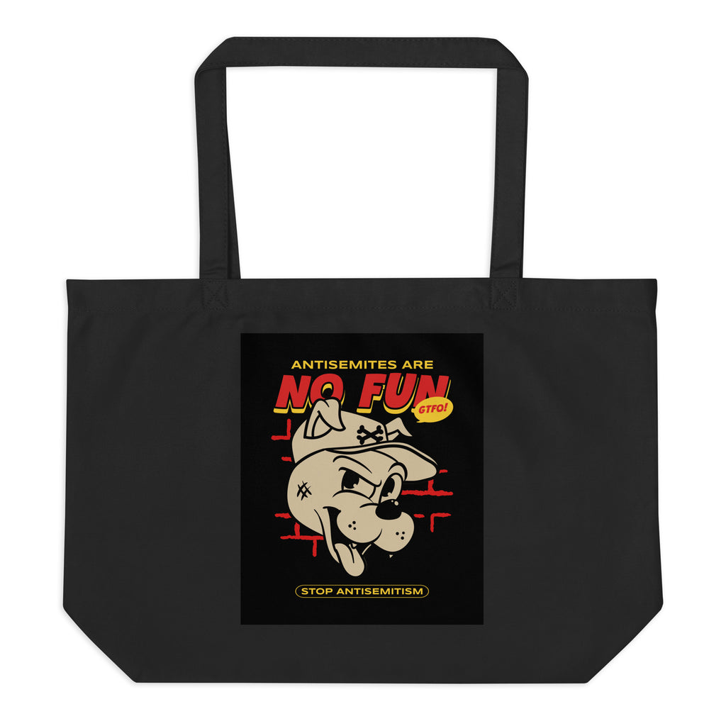 Streetart Graffiti Cartoon | Antisemitism | Large Organic Tote Bag