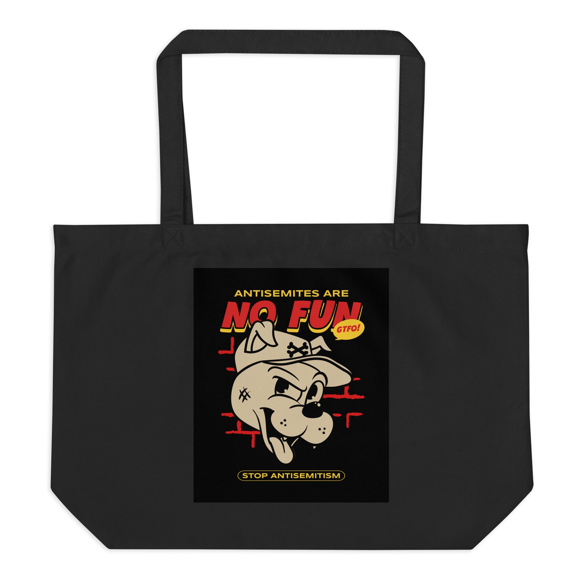 Streetart Graffiti Cartoon | Antisemitism | Large Organic Tote Bag