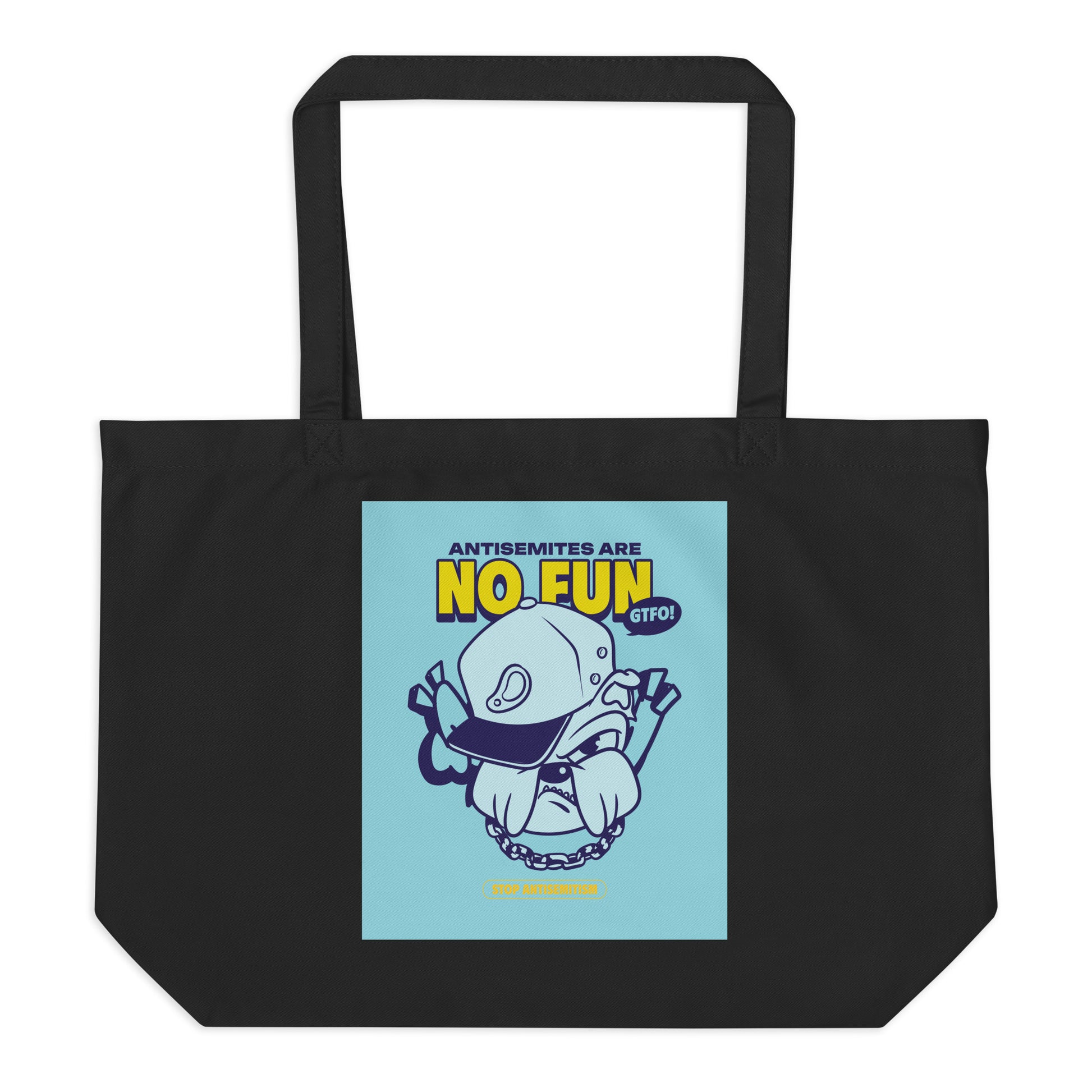Streetart Graffiti Cartoon | Antisemitism | Large Organic Tote Bag