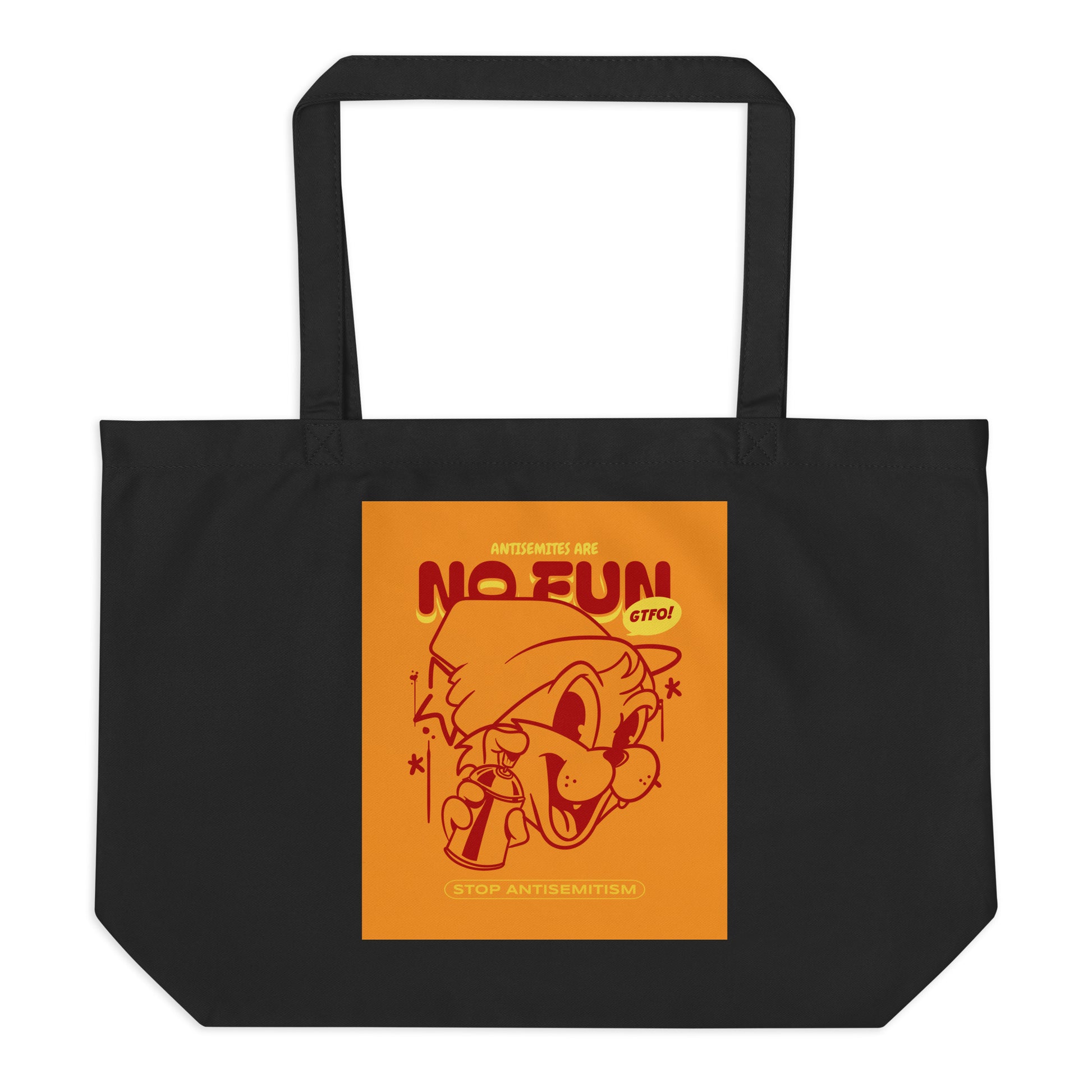 Streetart Graffiti Cartoon | Antisemitism | Large Organic Tote Bag
