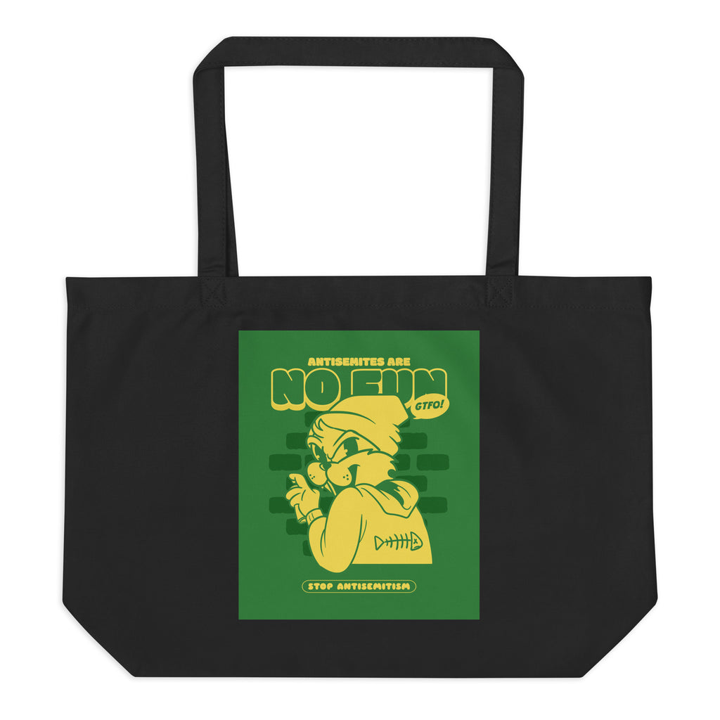 Streetart Graffiti Cartoon | Antisemitism | Large Organic Tote Bag