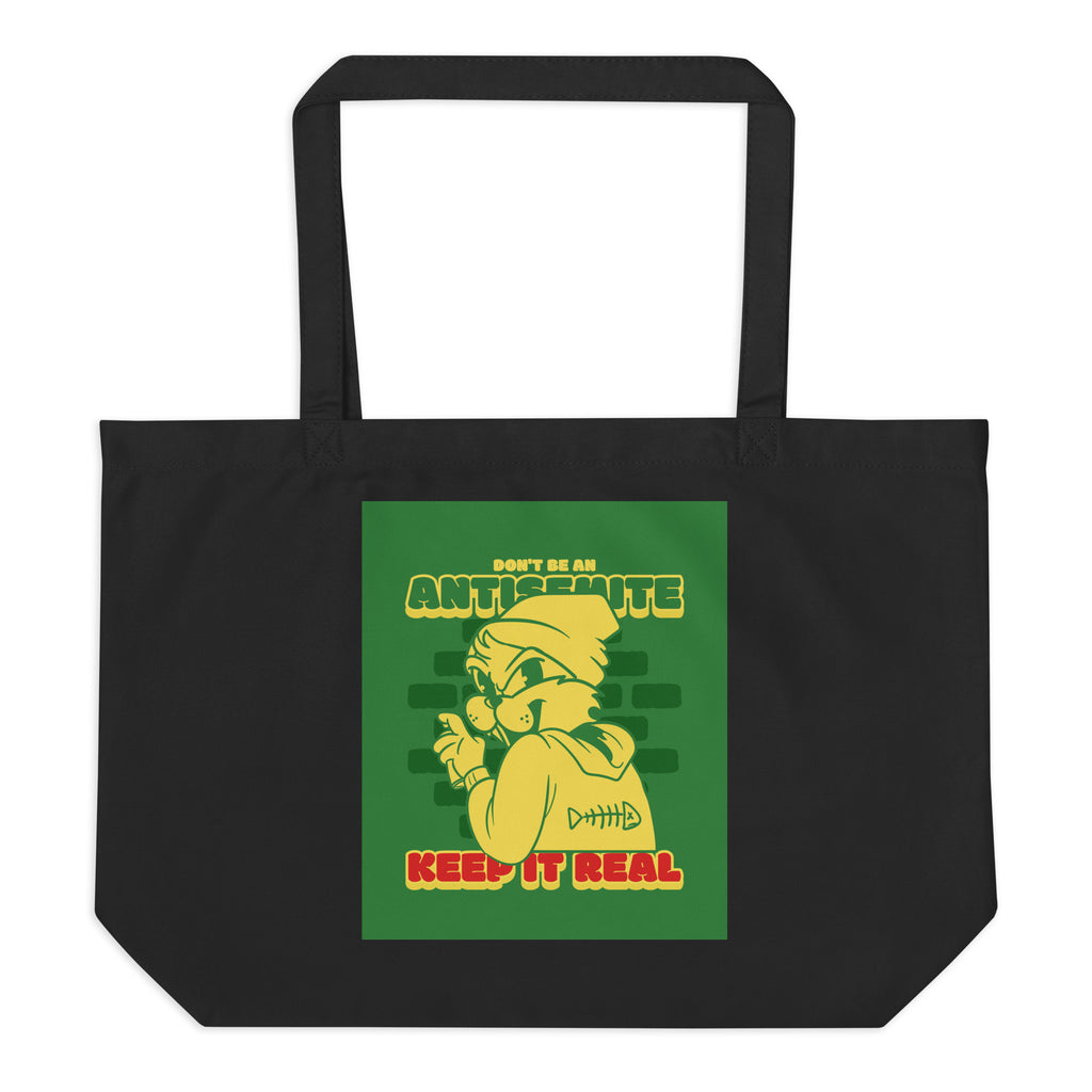 Streetart Graffiti Cartoon | Antisemitism | Large Organic Tote Bag