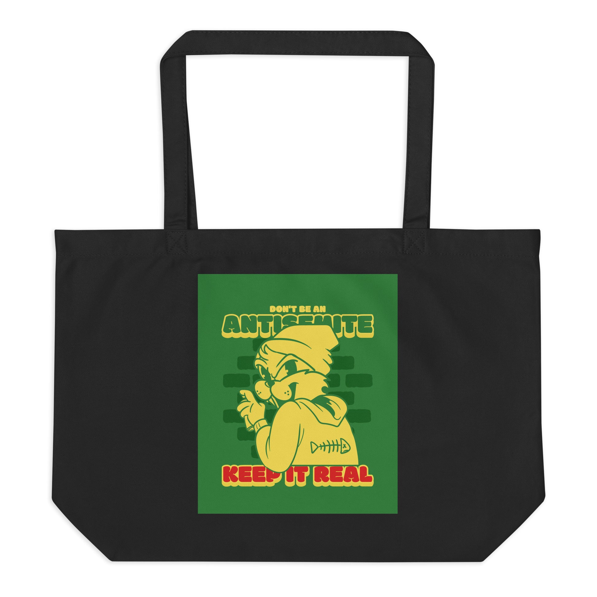 Streetart Graffiti Cartoon | Antisemitism | Large Organic Tote Bag