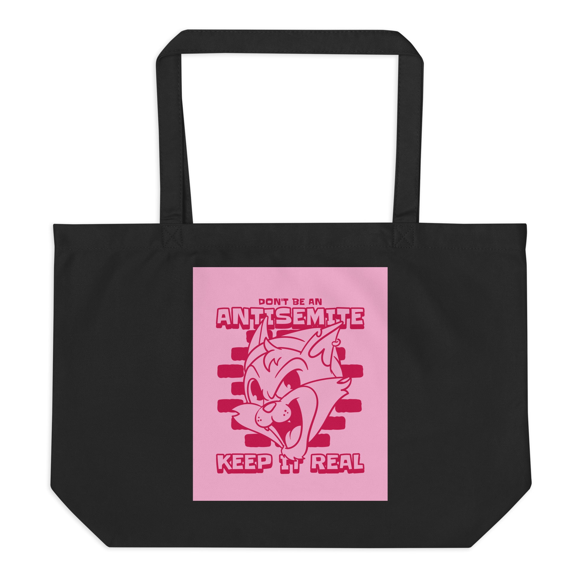 Streetart Graffiti Cartoon | Antisemitism | Large Organic Tote Bag