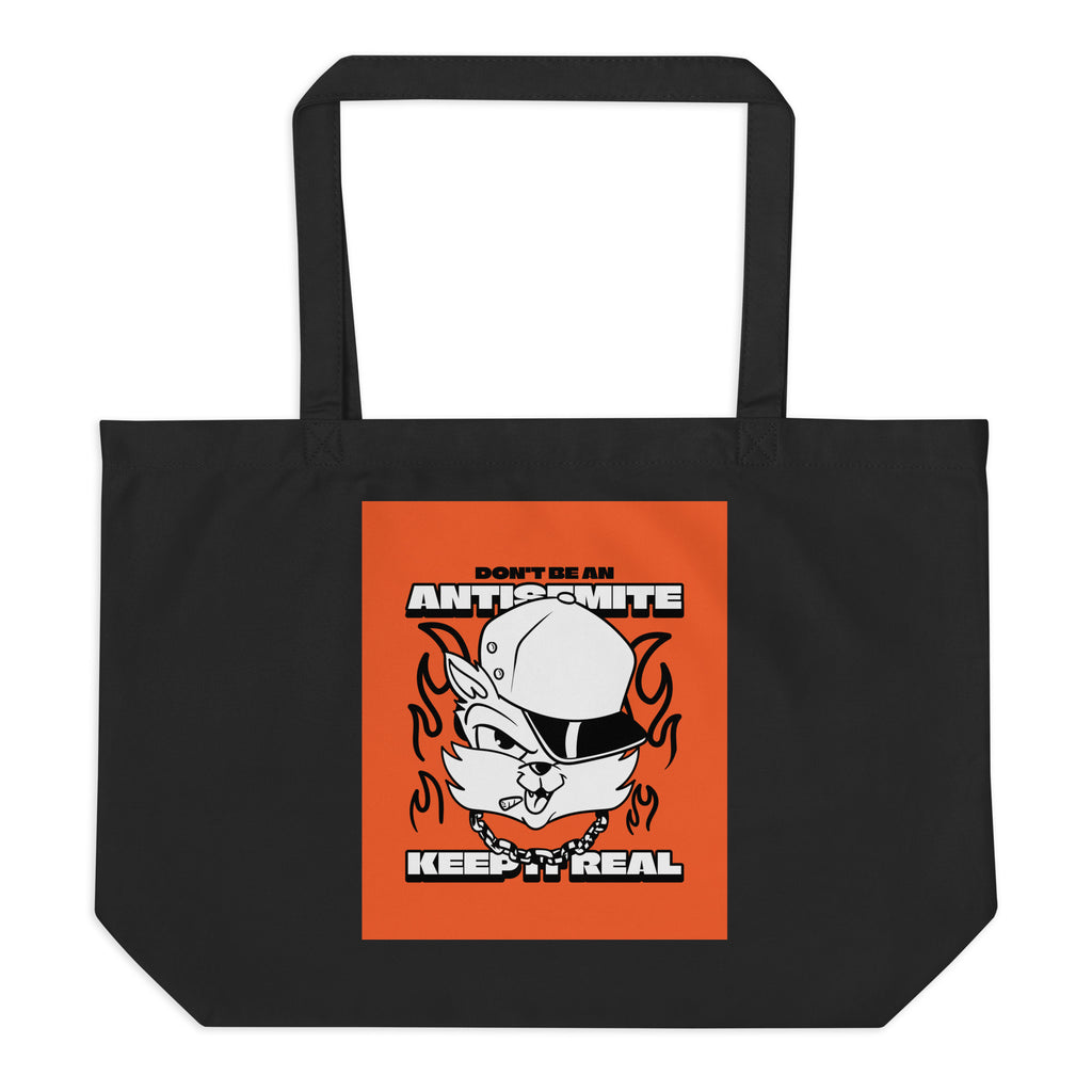 Streetart Graffiti Cartoon | Antisemitism | Large Organic Tote Bag