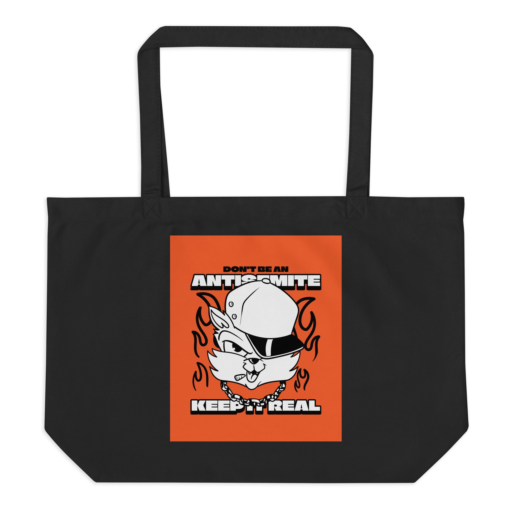 Streetart Graffiti Cartoon | Antisemitism | Large Organic Tote Bag