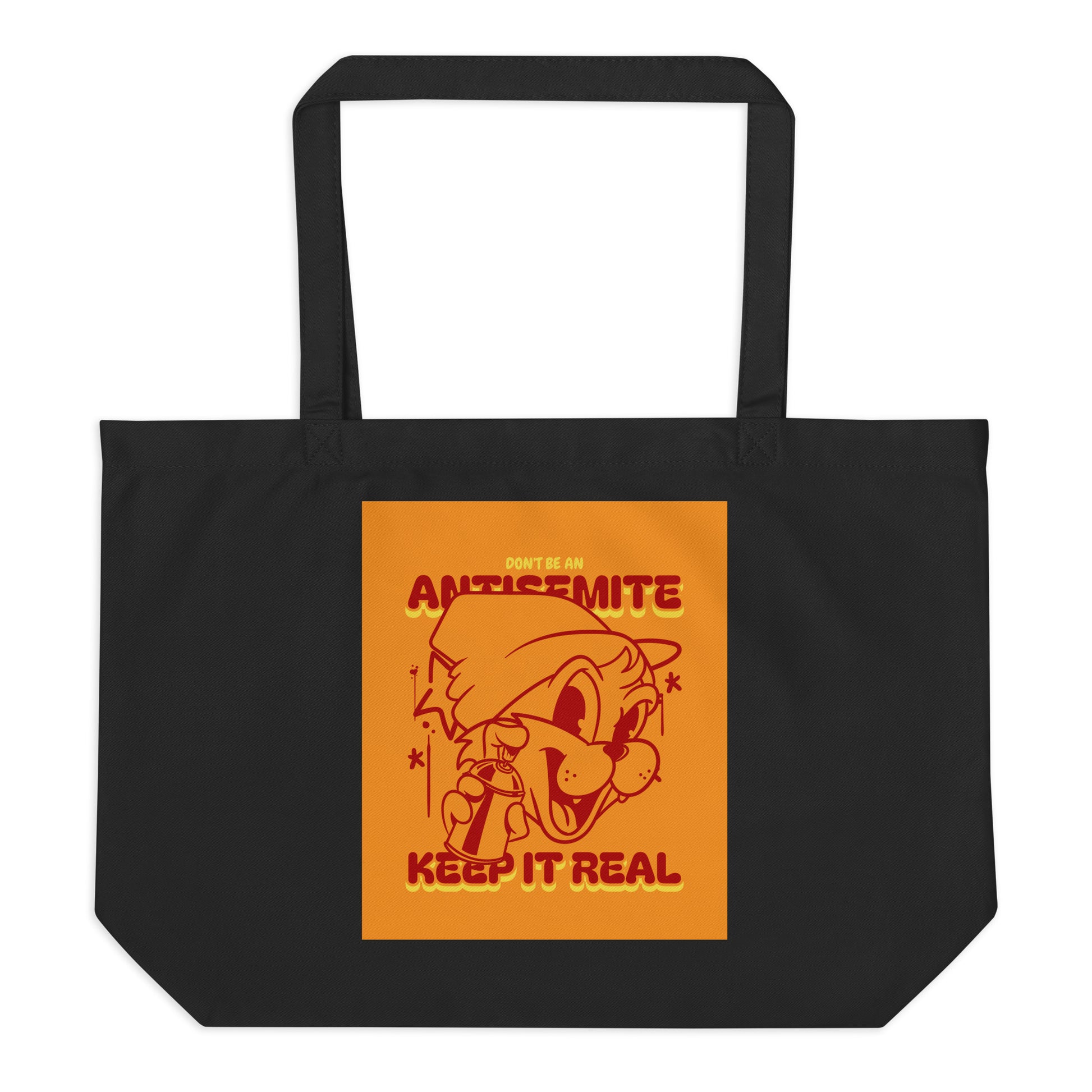 Streetart Graffiti Cartoon | Antisemitism | Large Organic Tote Bag