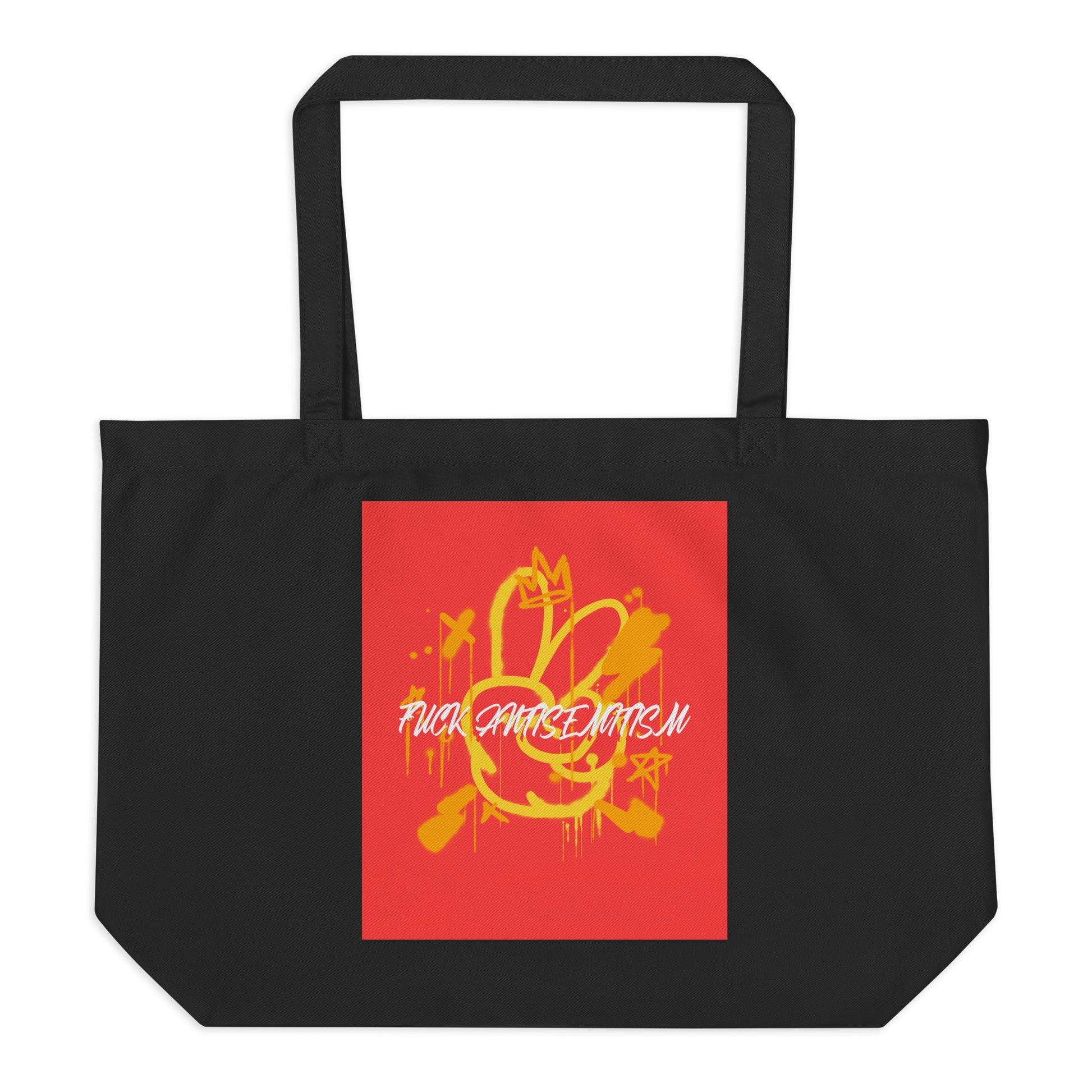 Fuck Antisemitism Graffiti | Large Organic Tote Bag