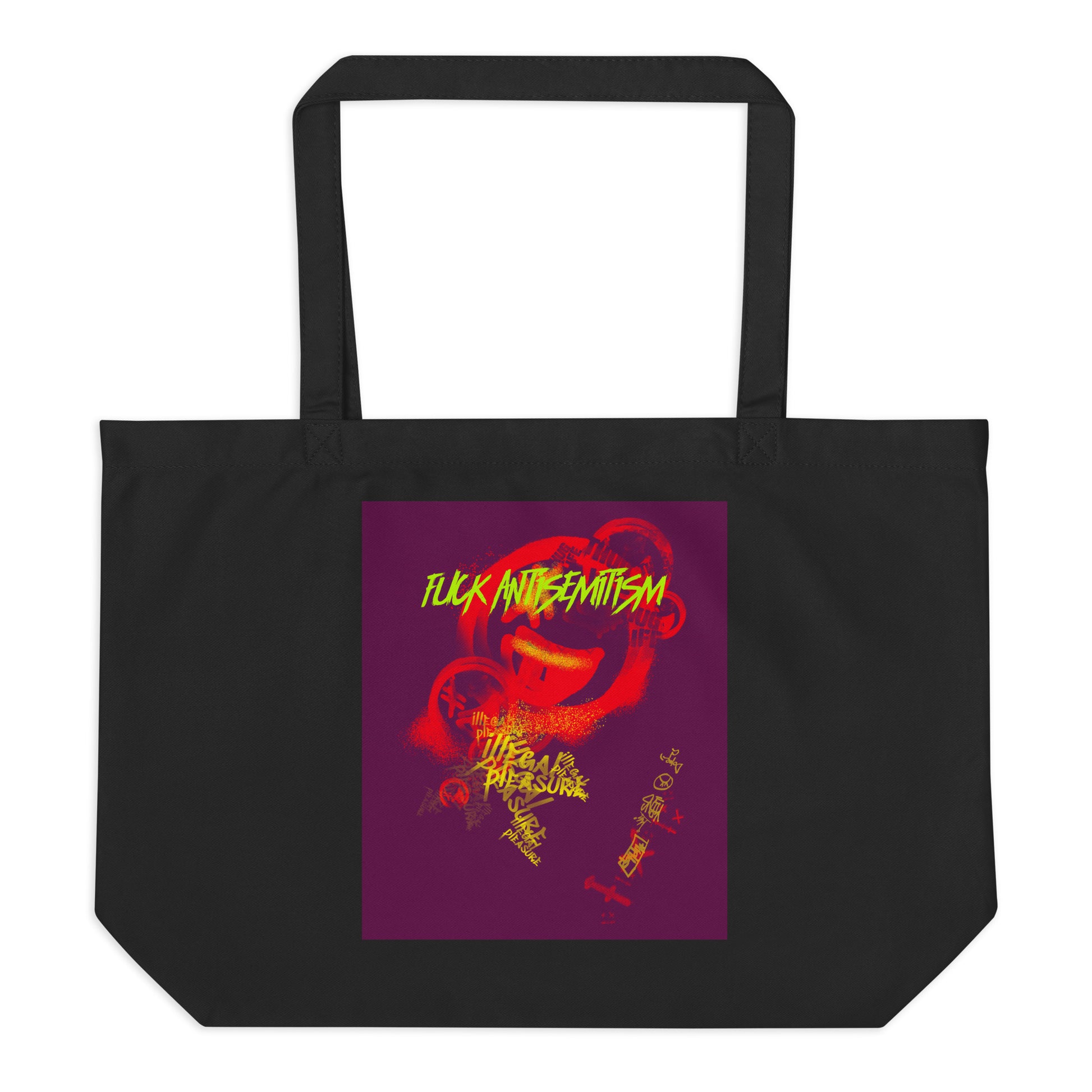 Fuck Antisemitism Graffiti | Large Organic Tote Bag