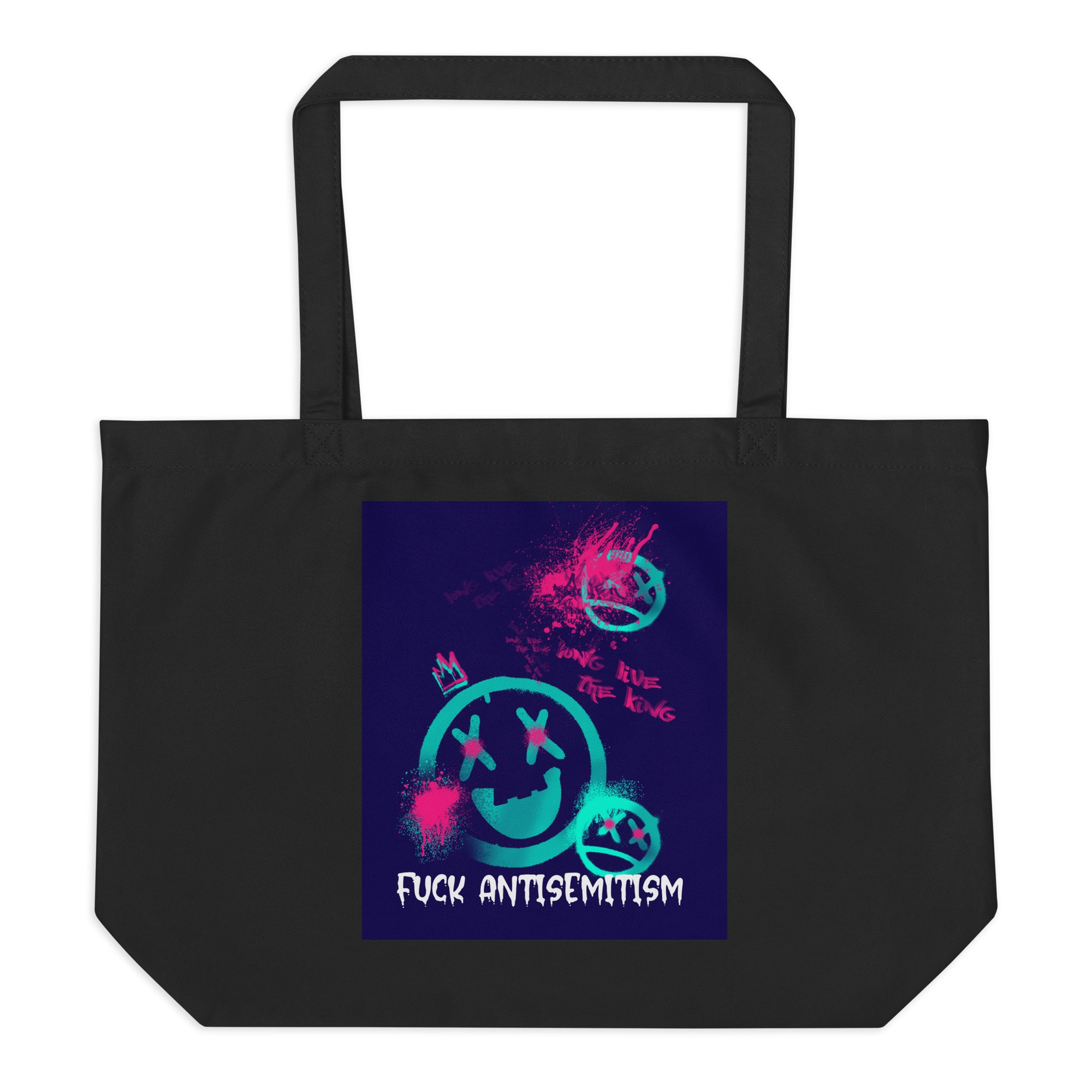 Fuck Antisemitism Graffiti | Large Organic Tote Bag