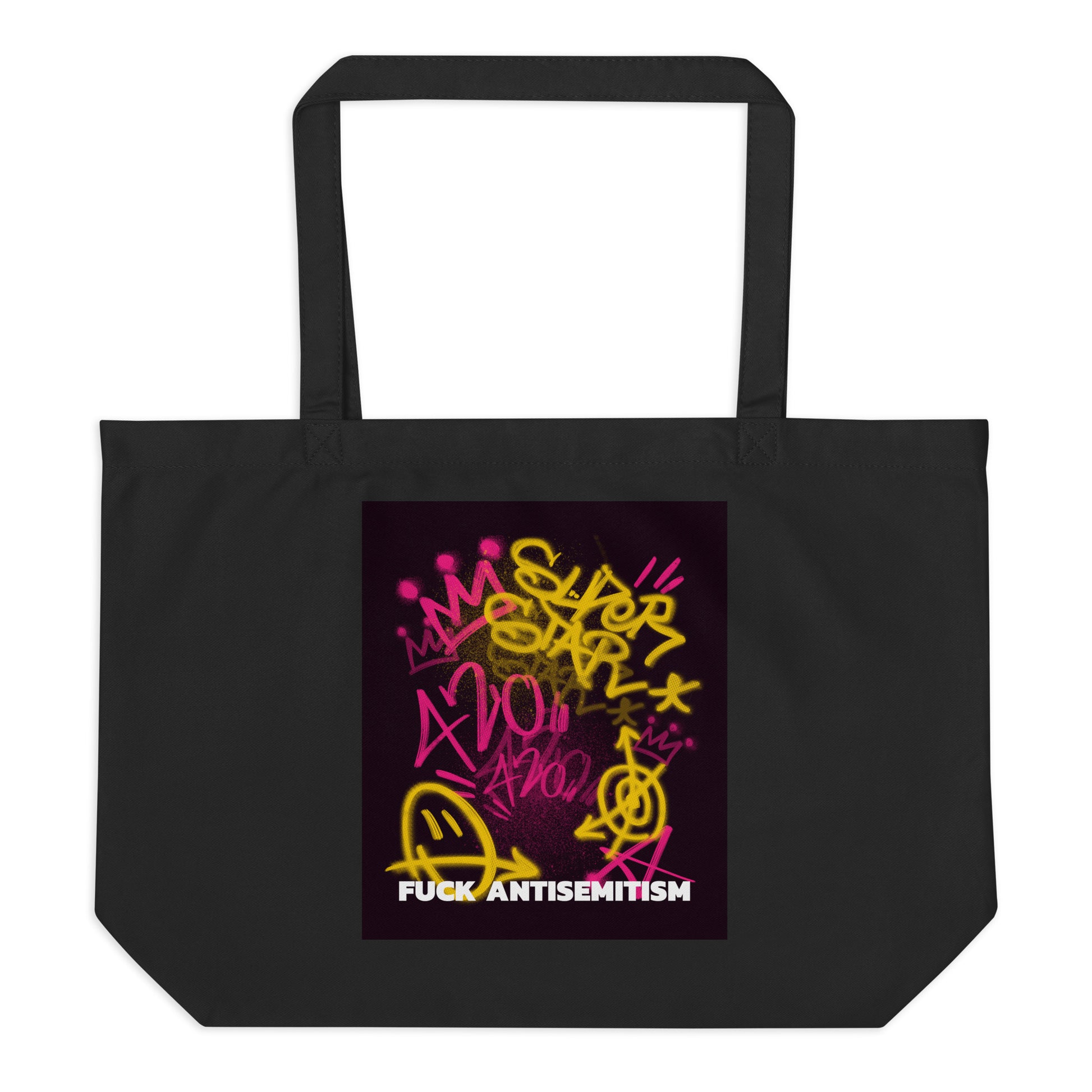 Fuck Antisemitism Graffiti | Large Organic Tote Bag