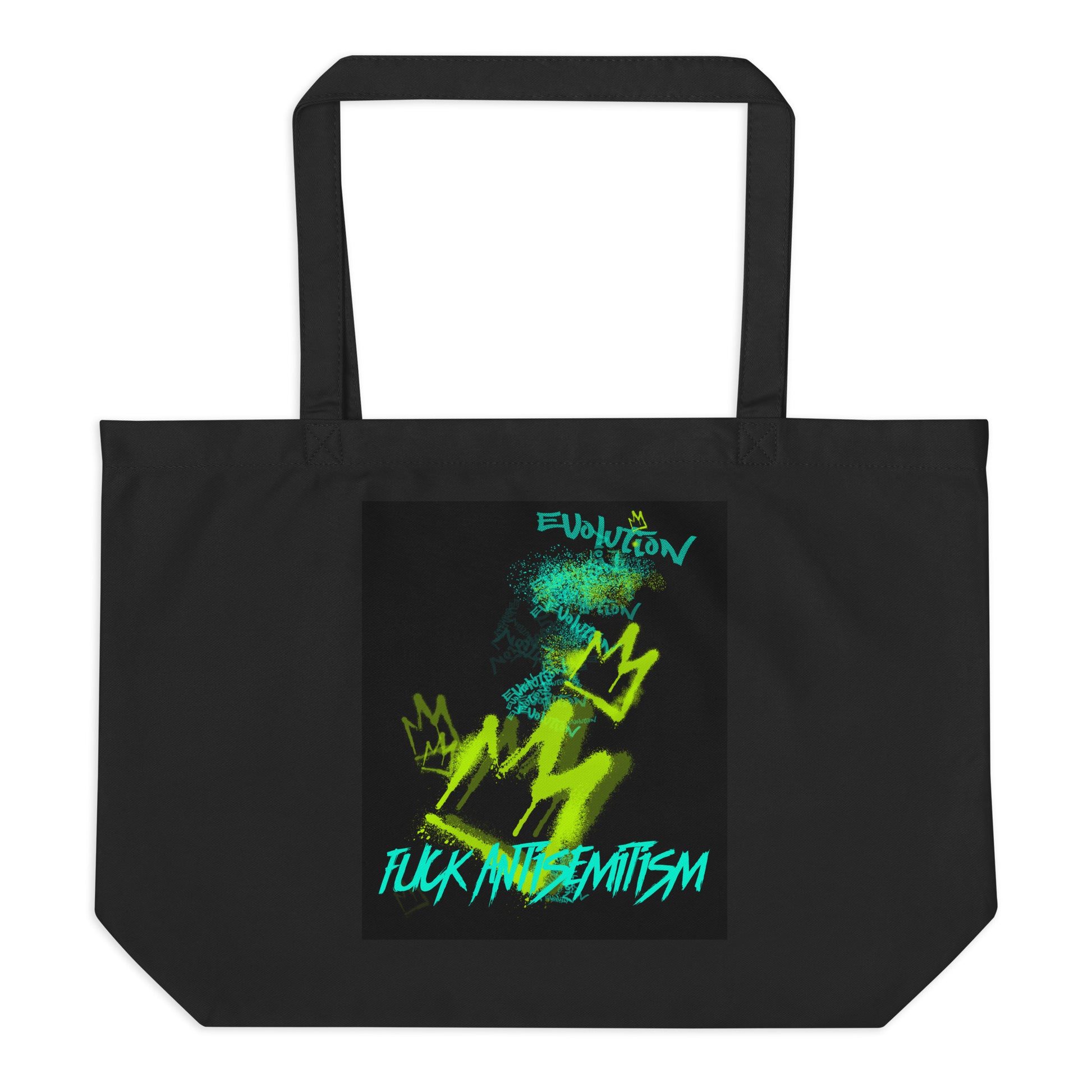 Fuck Antisemitism Graffiti | Large Organic Tote Bag