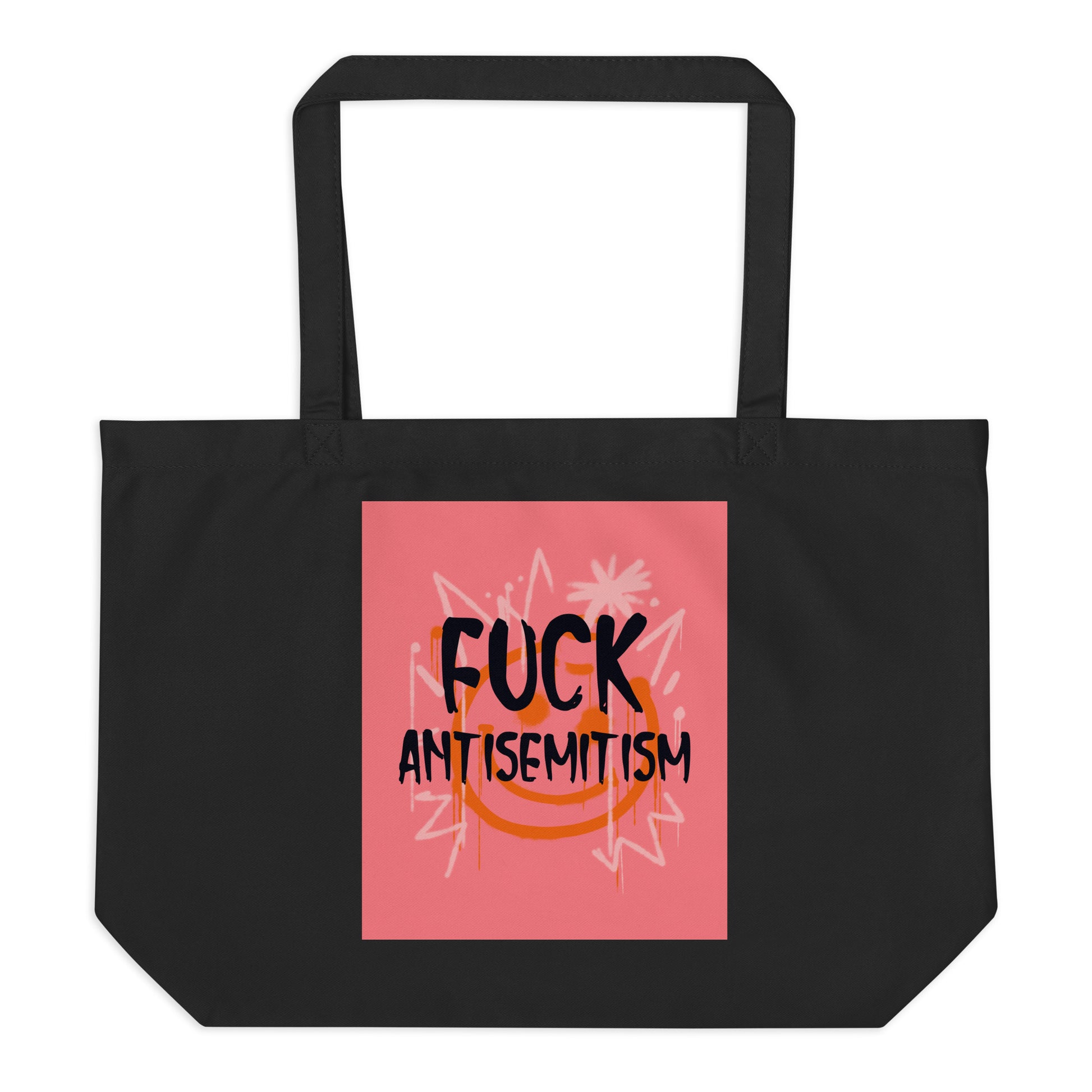 Fuck Antisemitism Graffiti | Large Organic Tote Bag