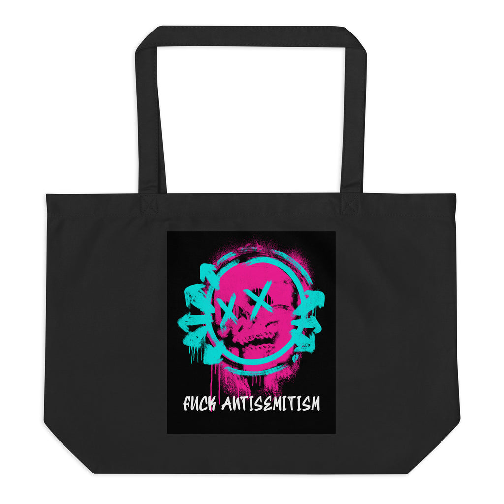 Fuck Antisemitism Graffiti | Large Organic Tote Bag