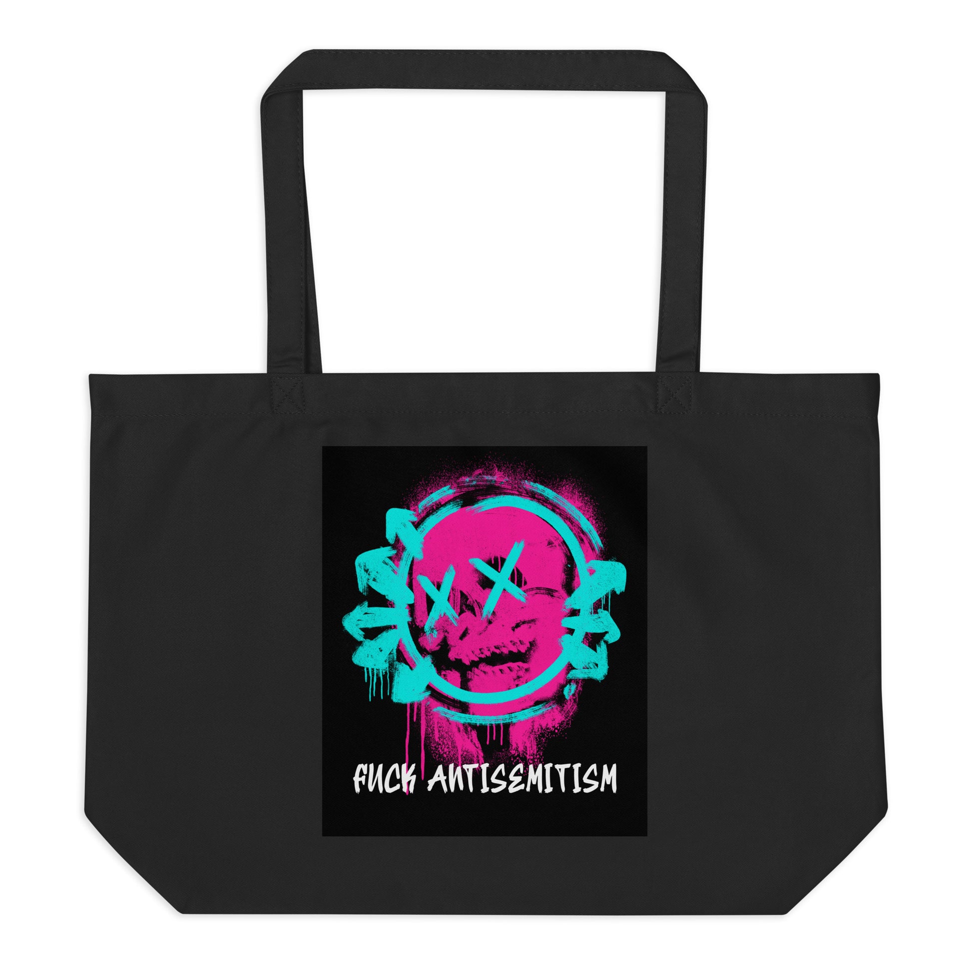 Fuck Antisemitism Graffiti | Large Organic Tote Bag
