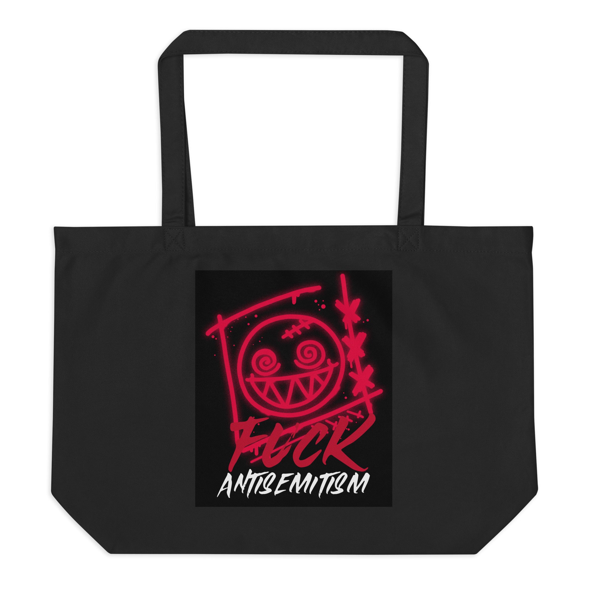 Fuck Antisemitism Graffiti | Large Organic Tote Bag