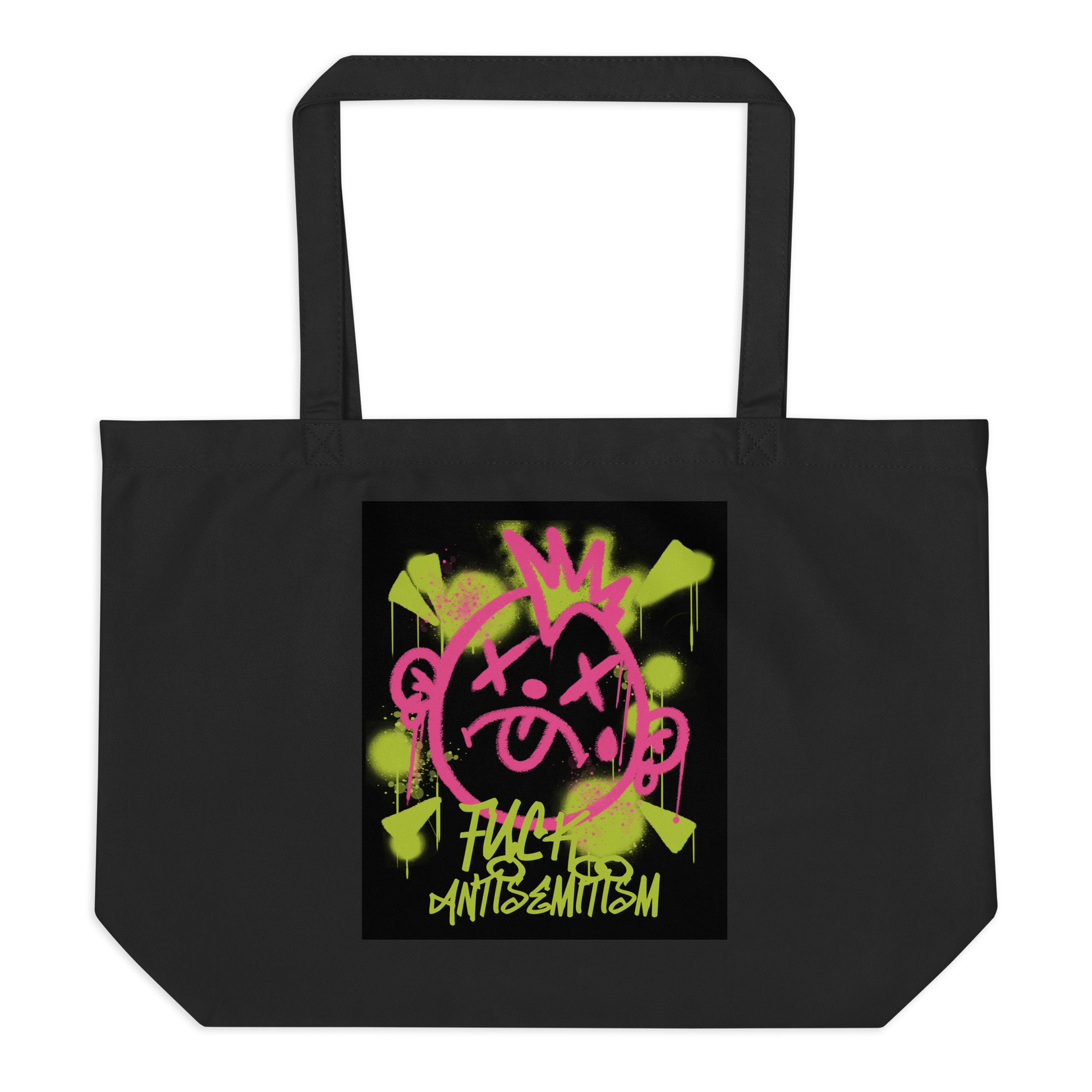 Fuck Antisemitism Graffiti | Large Organic Tote Bag