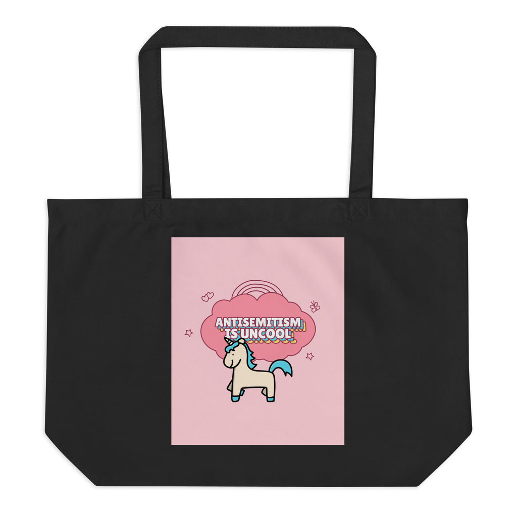 Unicorn Antisemitism Is Uncool | Large Organic Tote Bag