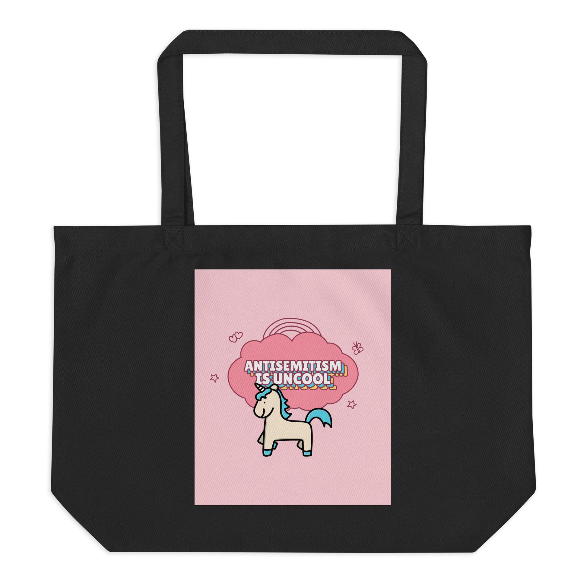 Unicorn Antisemitism Is Uncool | Large Organic Tote Bag