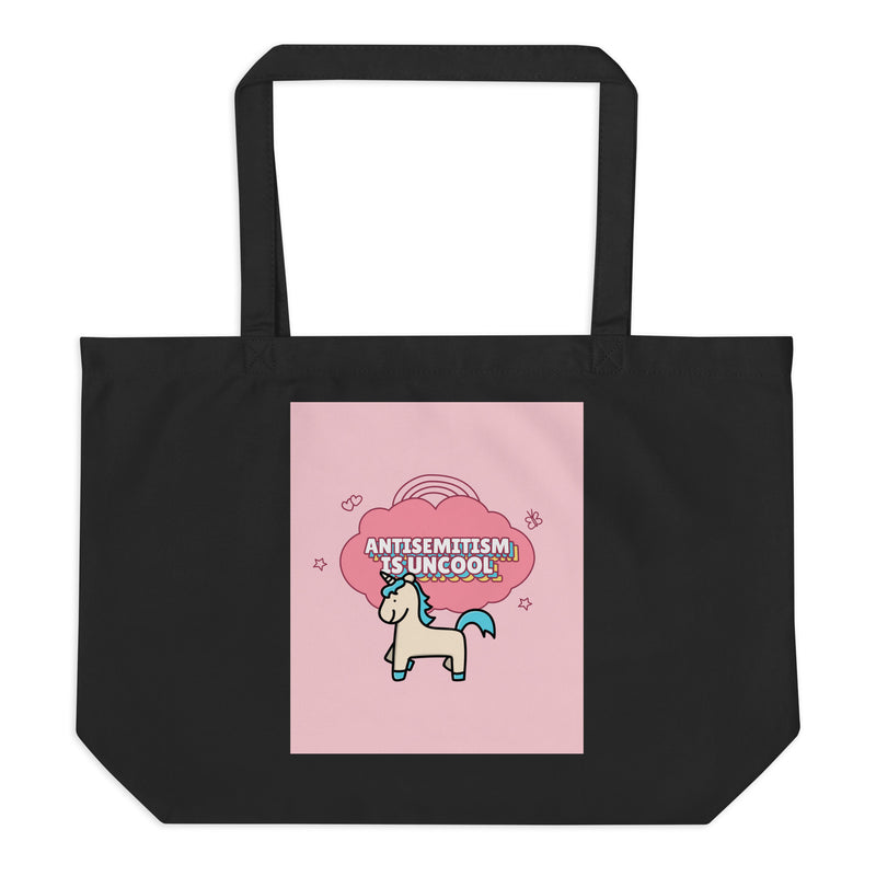 Unicorn Antisemitism Is Uncool | Large Organic Tote Bag