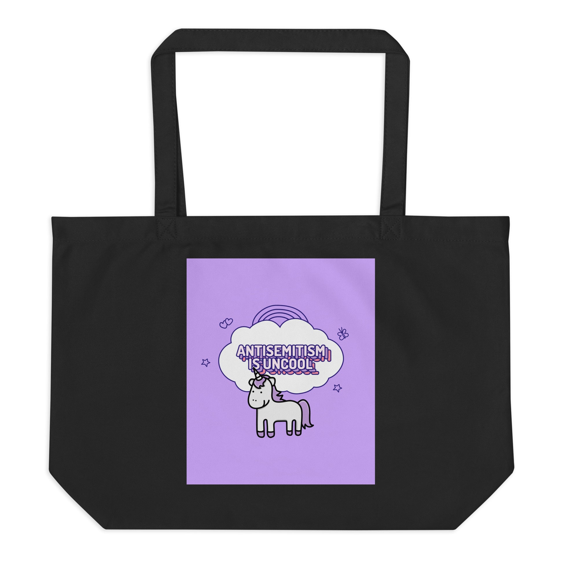 Unicorn Antisemitism Is Uncool | Large Organic Tote Bag