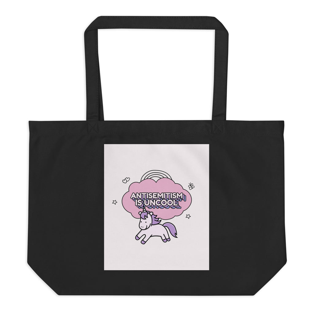 Unicorn Antisemitism Is Uncool | Large Organic Tote Bag
