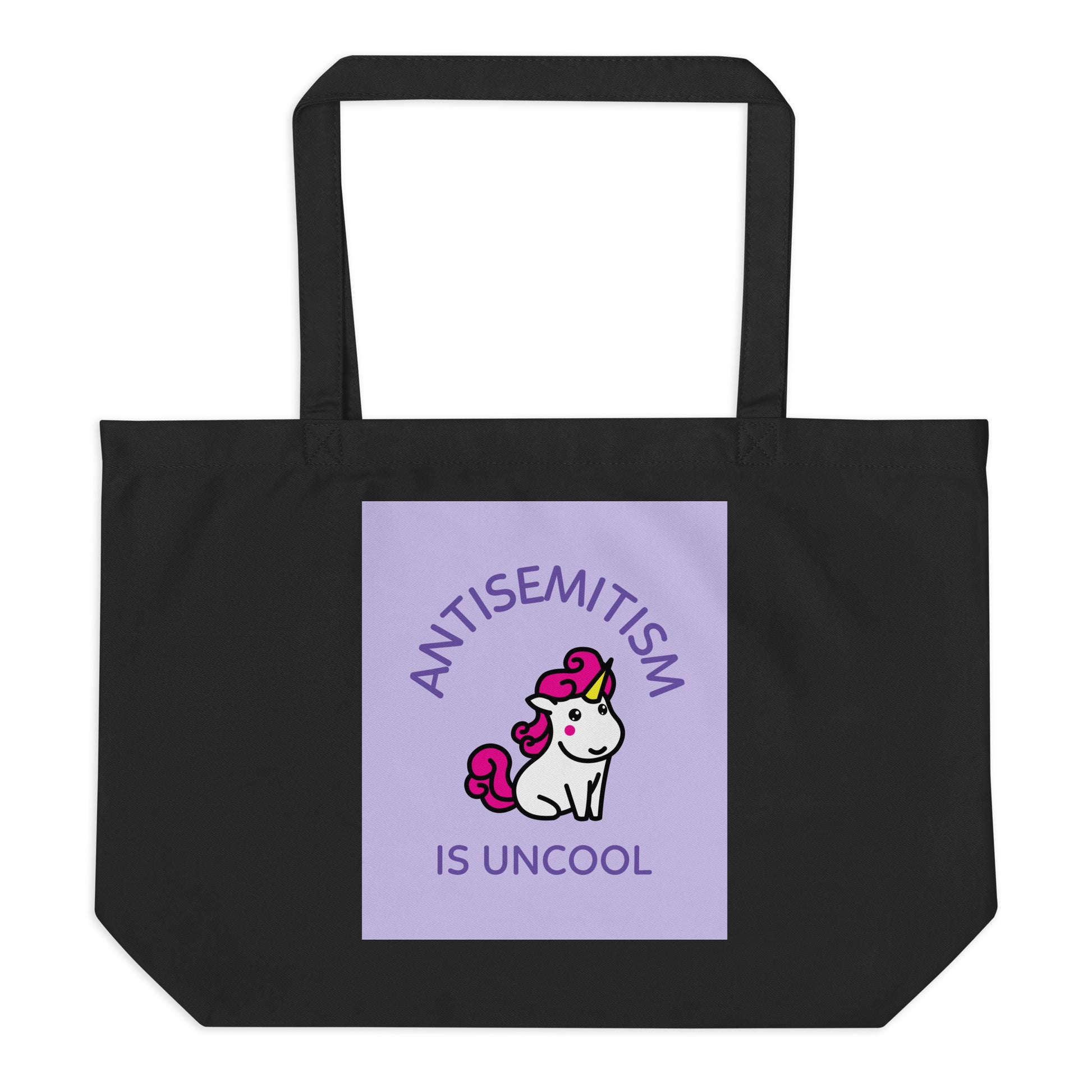 Unicorn Antisemitism Is Uncool | Large Organic Tote Bag