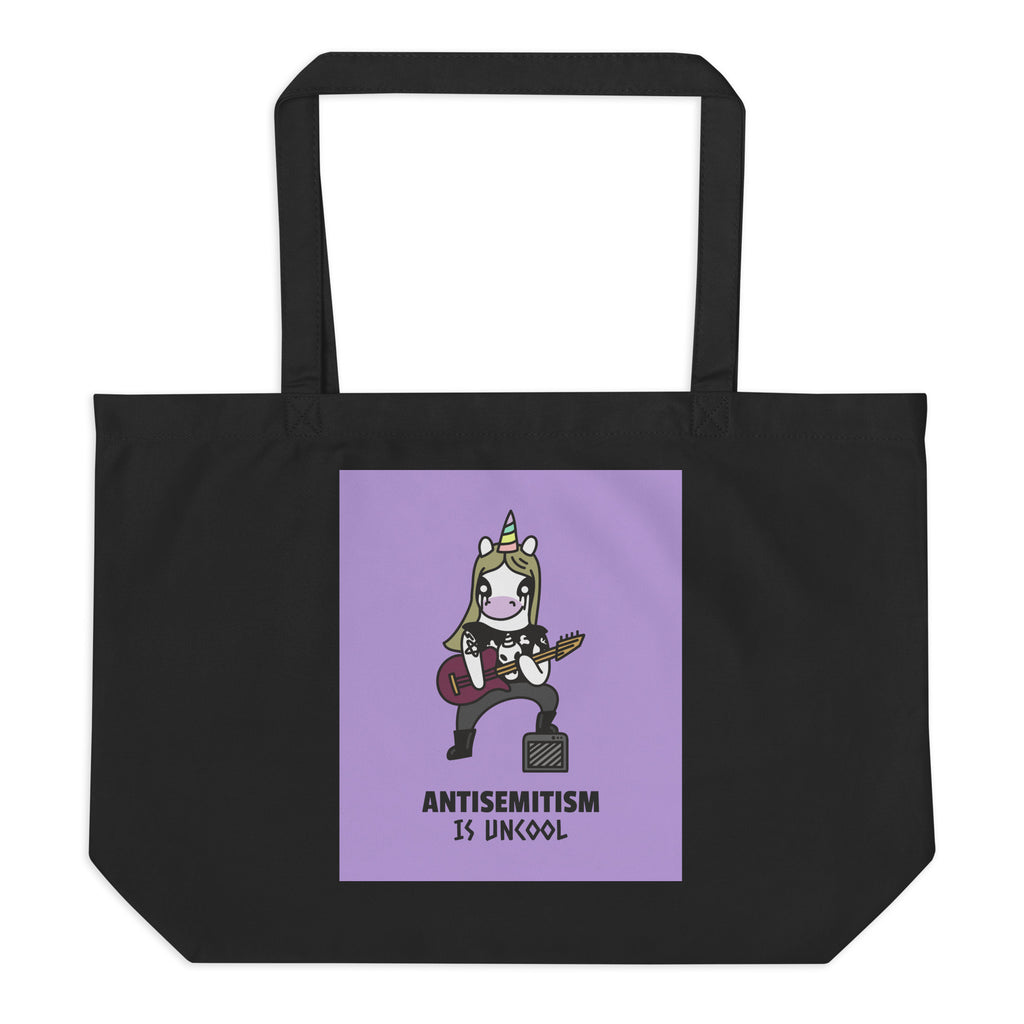 Unicorn Antisemitism Is Uncool | Large Organic Tote Bag