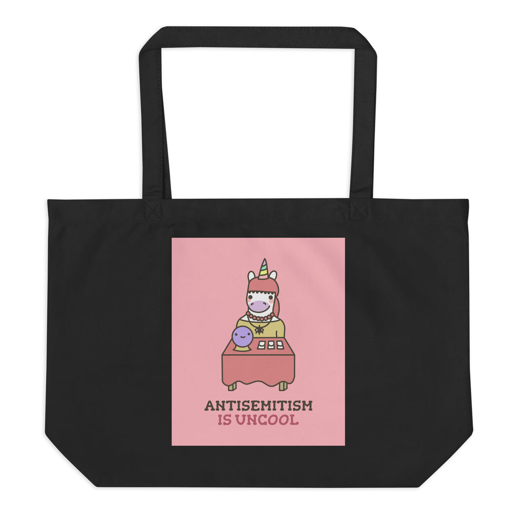 Unicorn Antisemitism Is Uncool | Large Organic Tote Bag