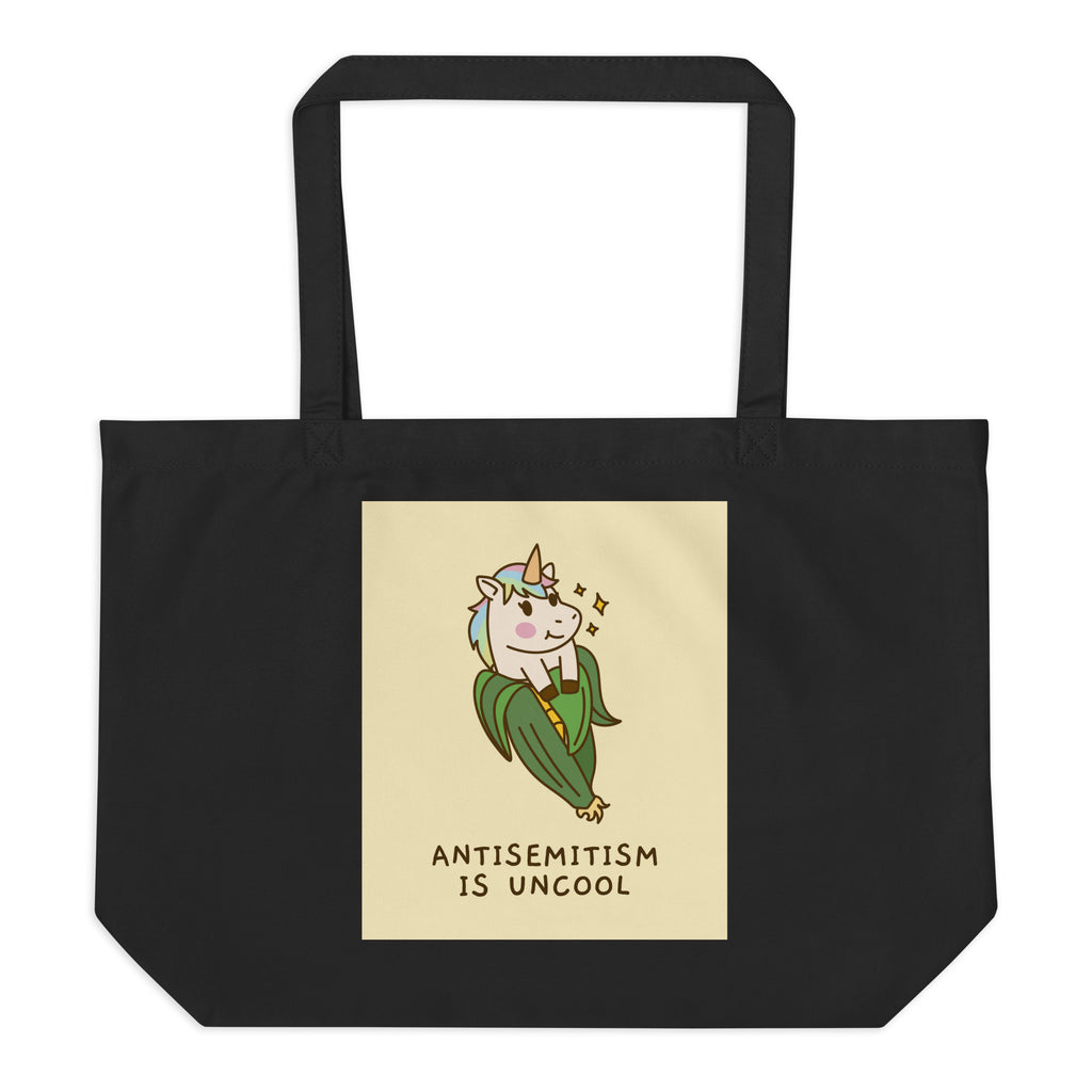 Unicorn Antisemitism Is Uncool | Large Organic Tote Bag