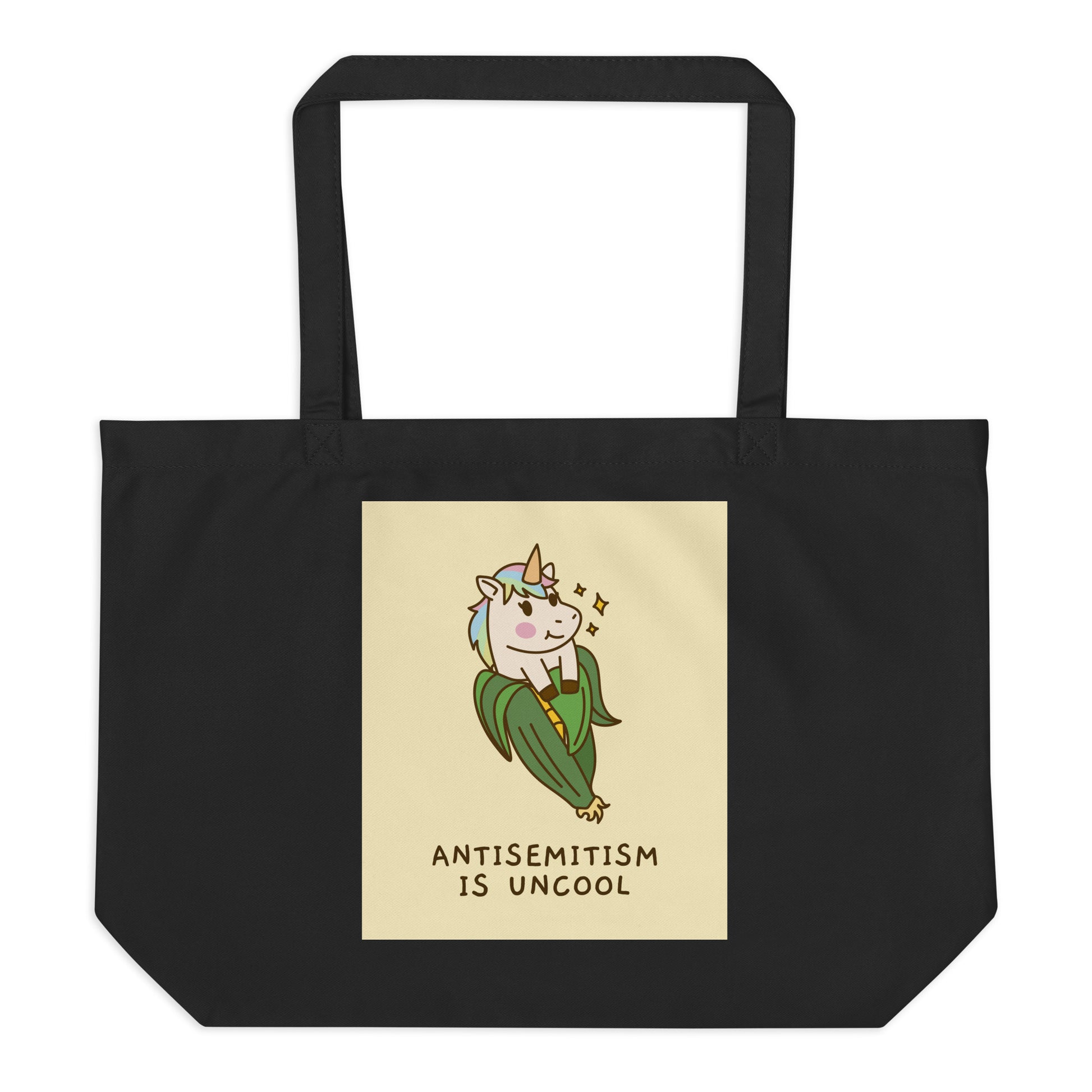 Unicorn Antisemitism Is Uncool | Large Organic Tote Bag