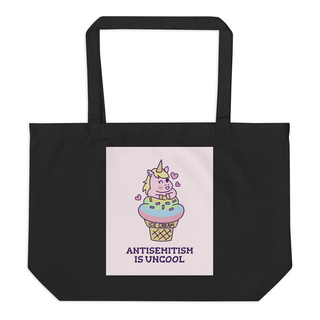Unicorn Antisemitism Is Uncool | Large Organic Tote Bag