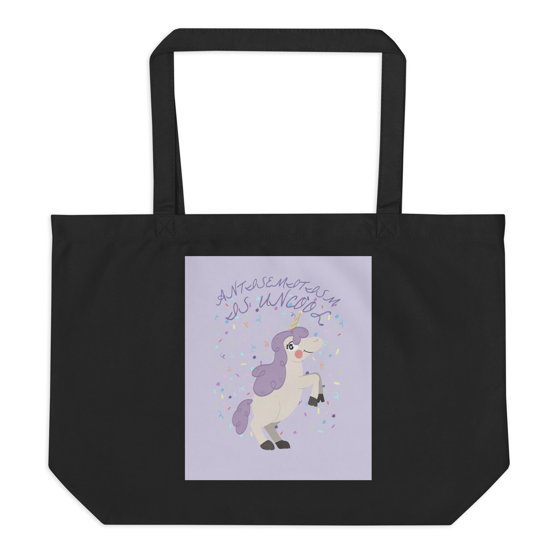 Unicorn Antisemitism Is Uncool | Large Organic Tote Bag