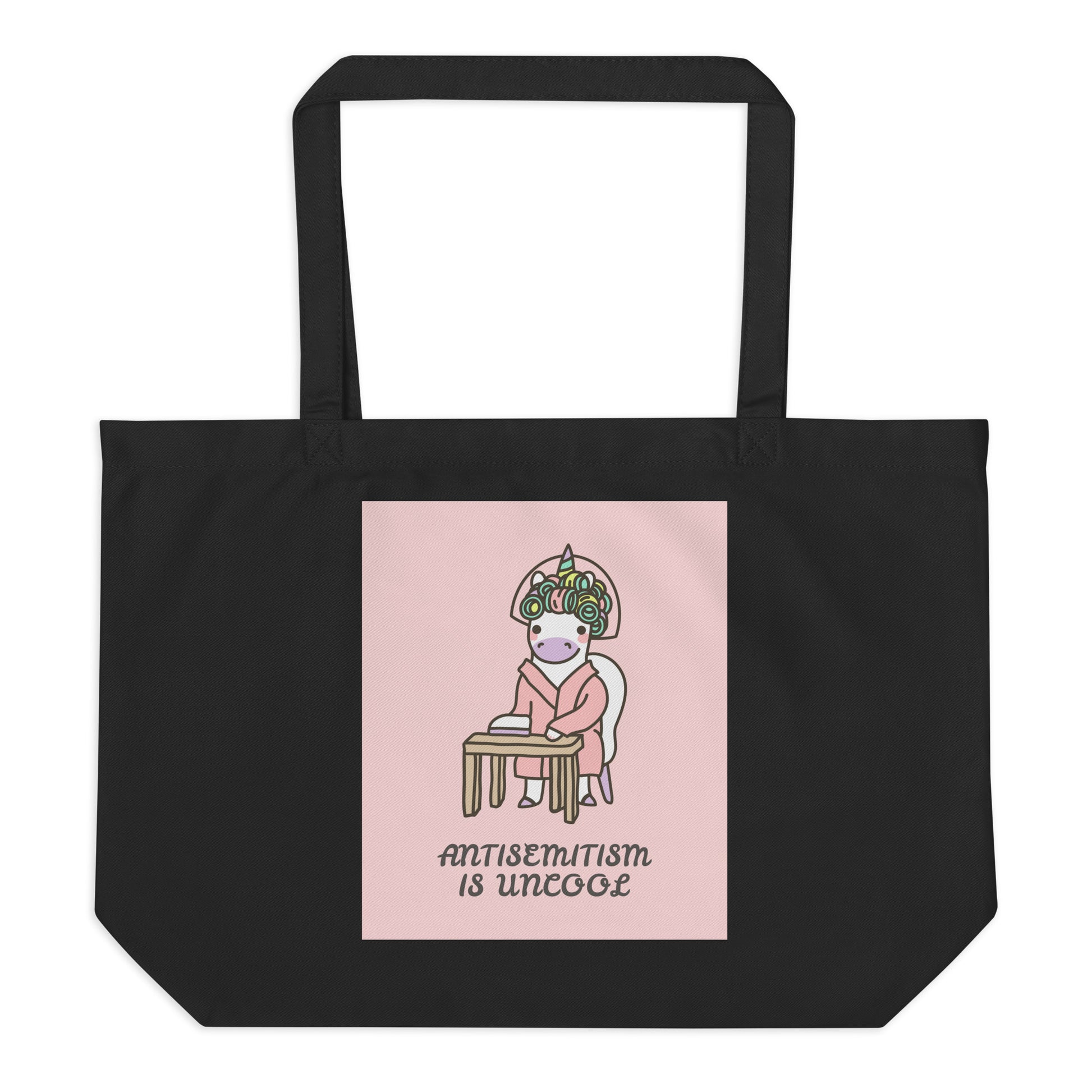 Unicorn Antisemitism Is Uncool | Large Organic Tote Bag